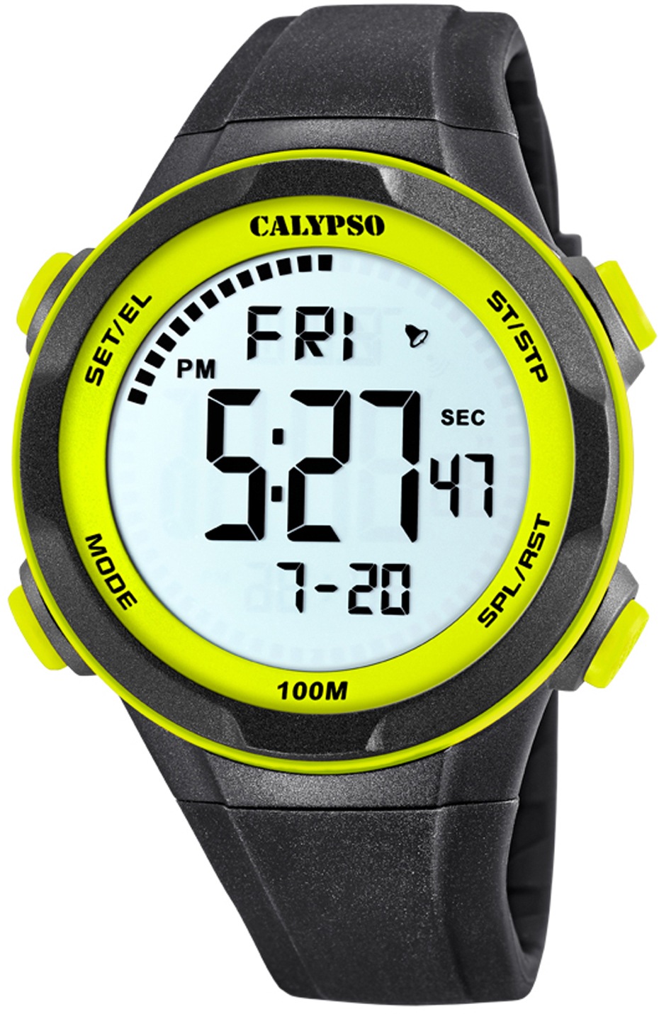 CALYPSO WATCHES Chronograph »Digital For Man, K5780/1«, Armbanduhr, Quarzuhr, Herrenuhr, Datum, Digitalanzeige, Stoppfunktion