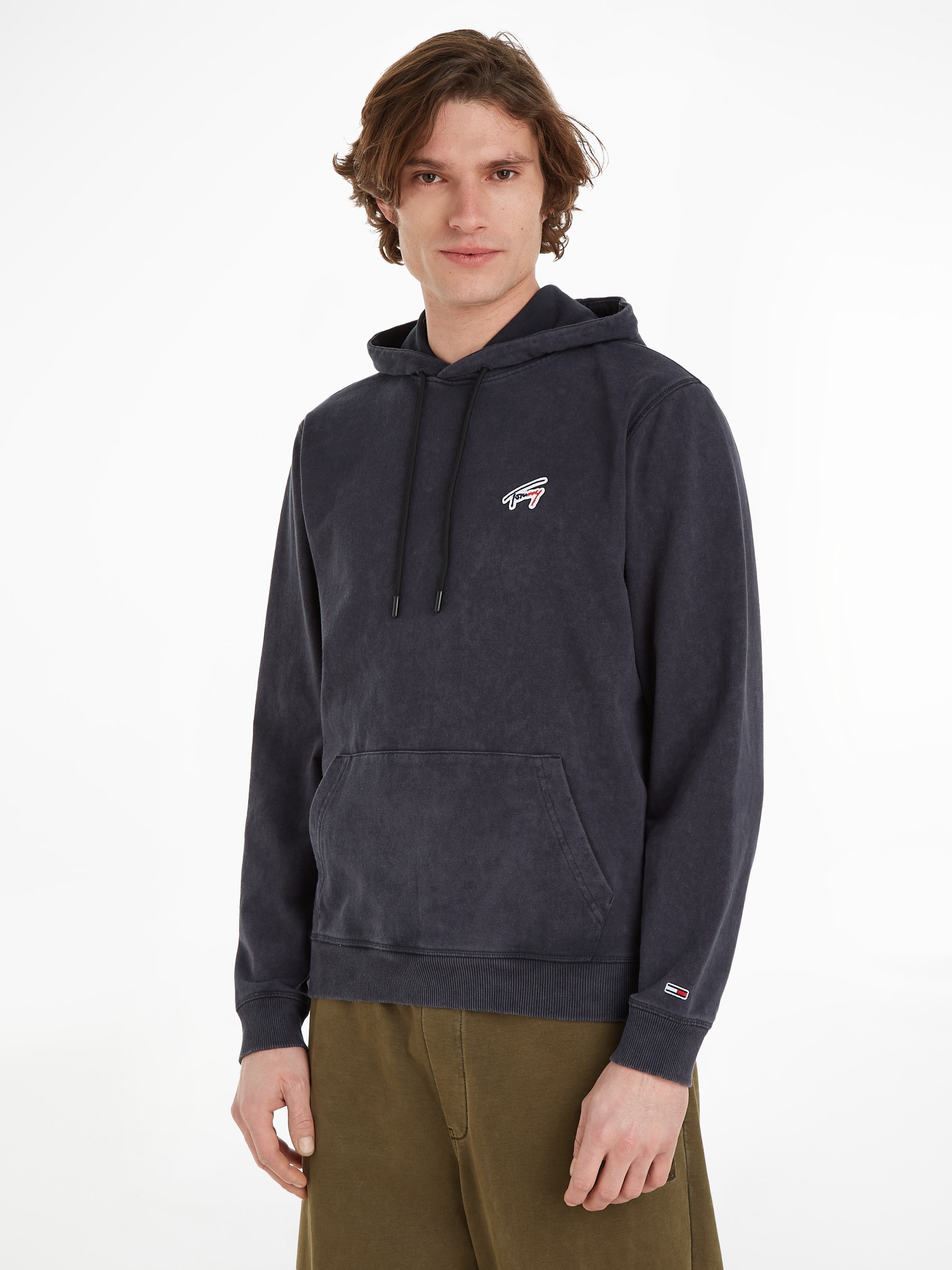 Tommy Jeans Kapuzensweatshirt "TJM REG WASHED SIGNATURE HOODIE" günstig online kaufen