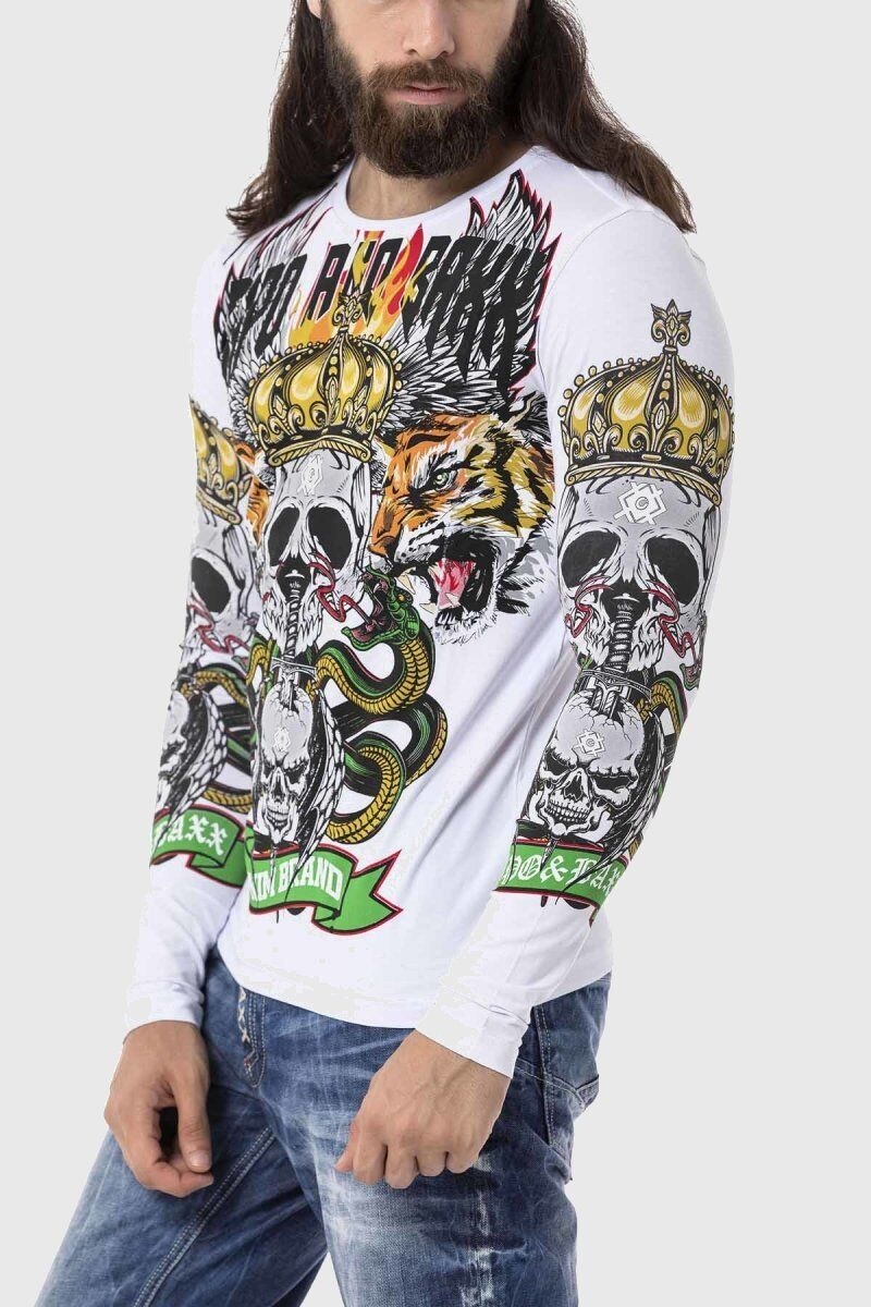 Cipo & Baxx T-Shirt »Sweatshirts«, mit coolem Front-Print