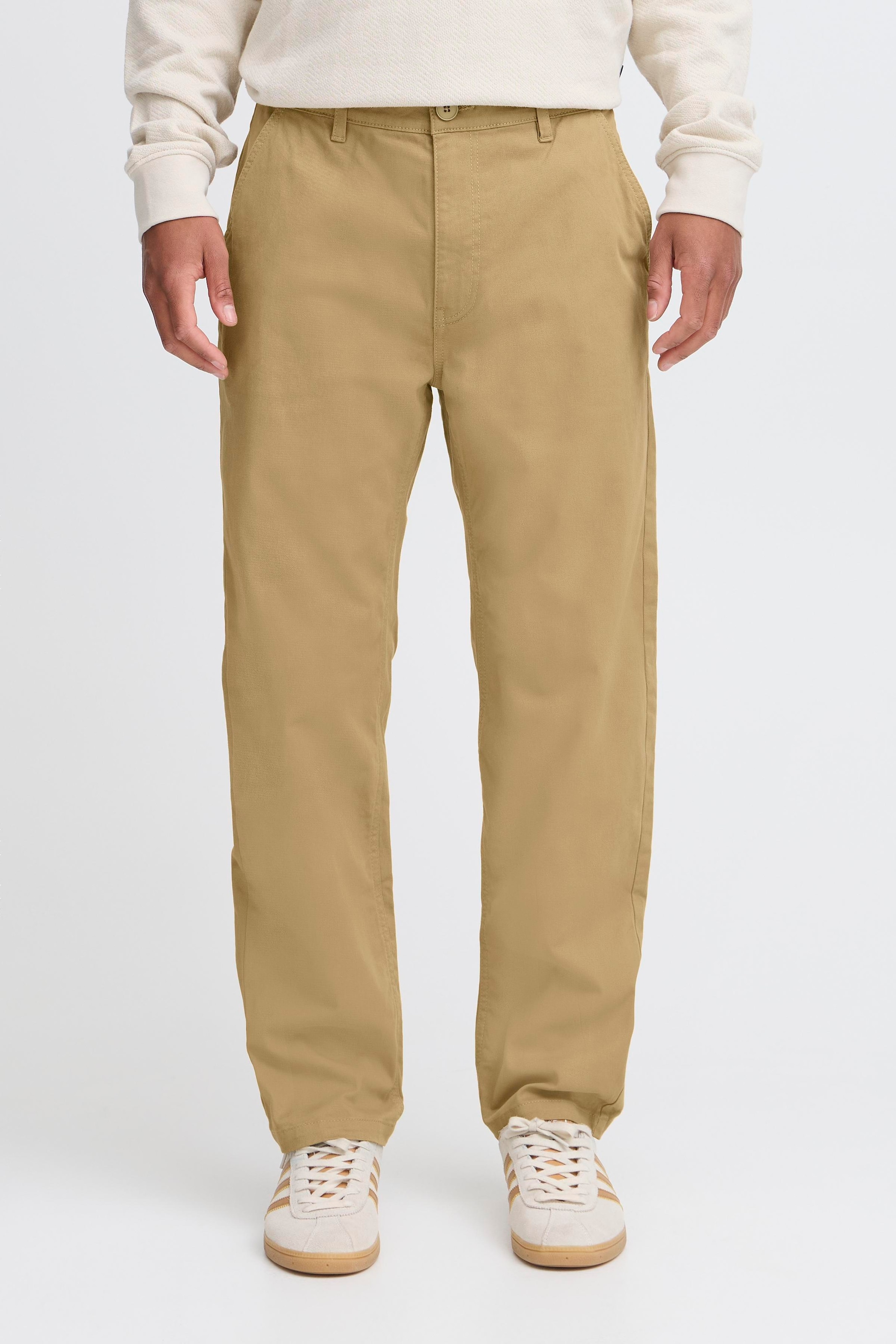 Blend Chinohose "BHNATAN WIDE LEG CHINO" mit Baumwollmischung, Relaxed Fit, knöchellang