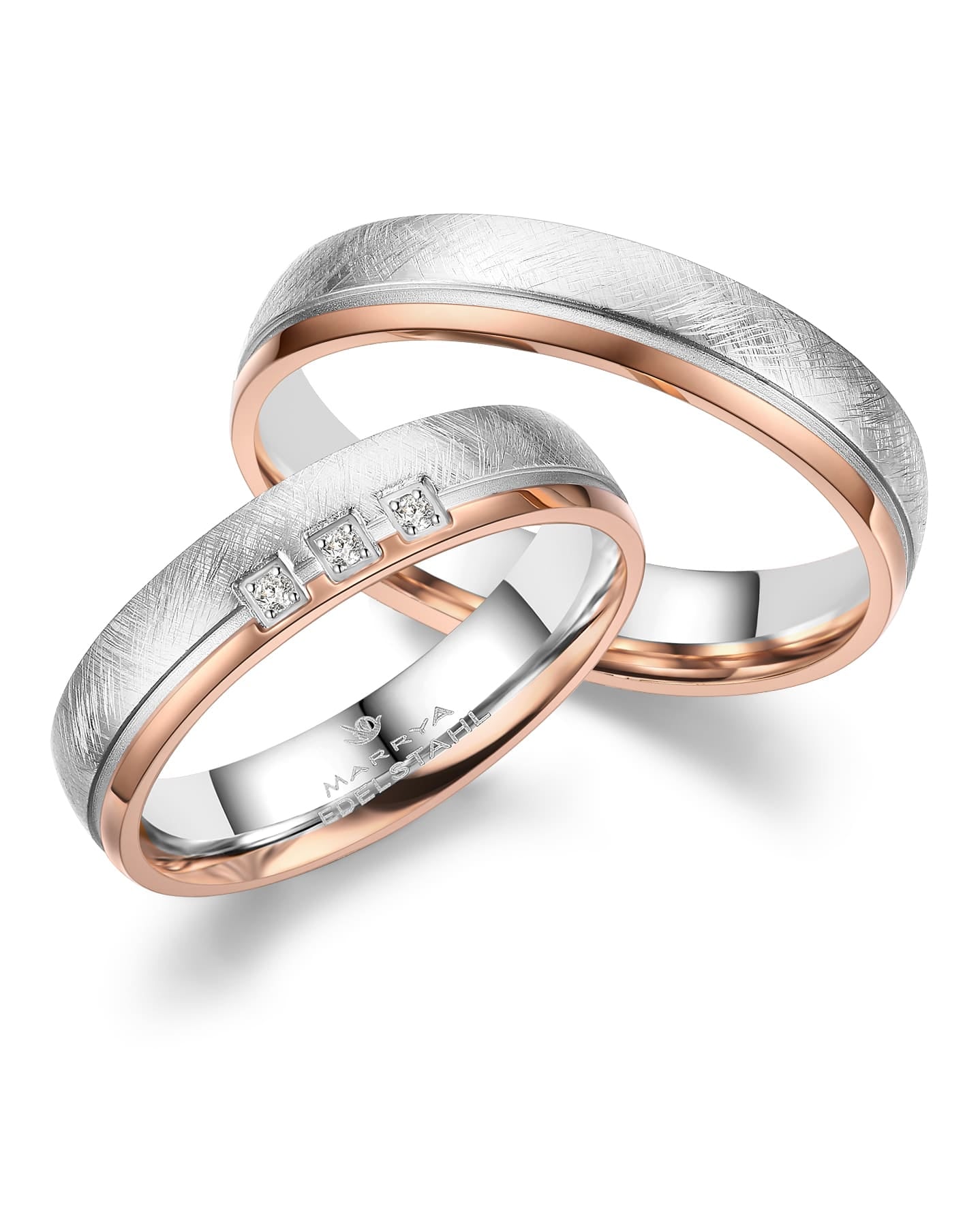 Marrya Trauring »Edelstahl Ringe Trauringe Eheringe Partnerringe«