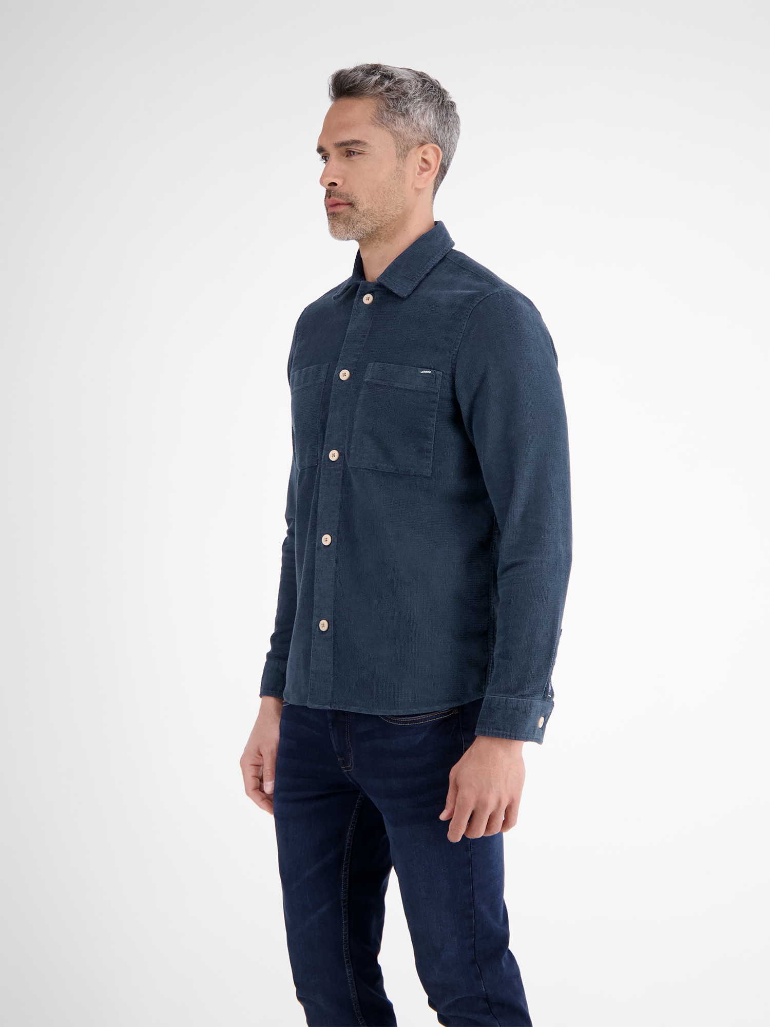 LERROS Langarmhemd "LERROS Modisches Cord-Overshirt" günstig online kaufen