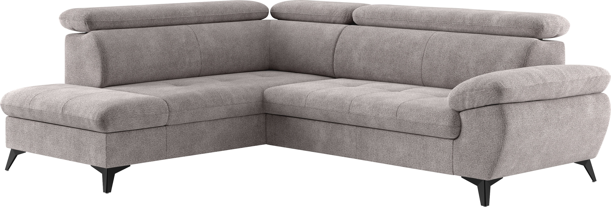COTTA Ecksofa »Hudson L-Form«, mit Kopfteilverstellung, wahlweise mit Bettfunktion & Bettkasten