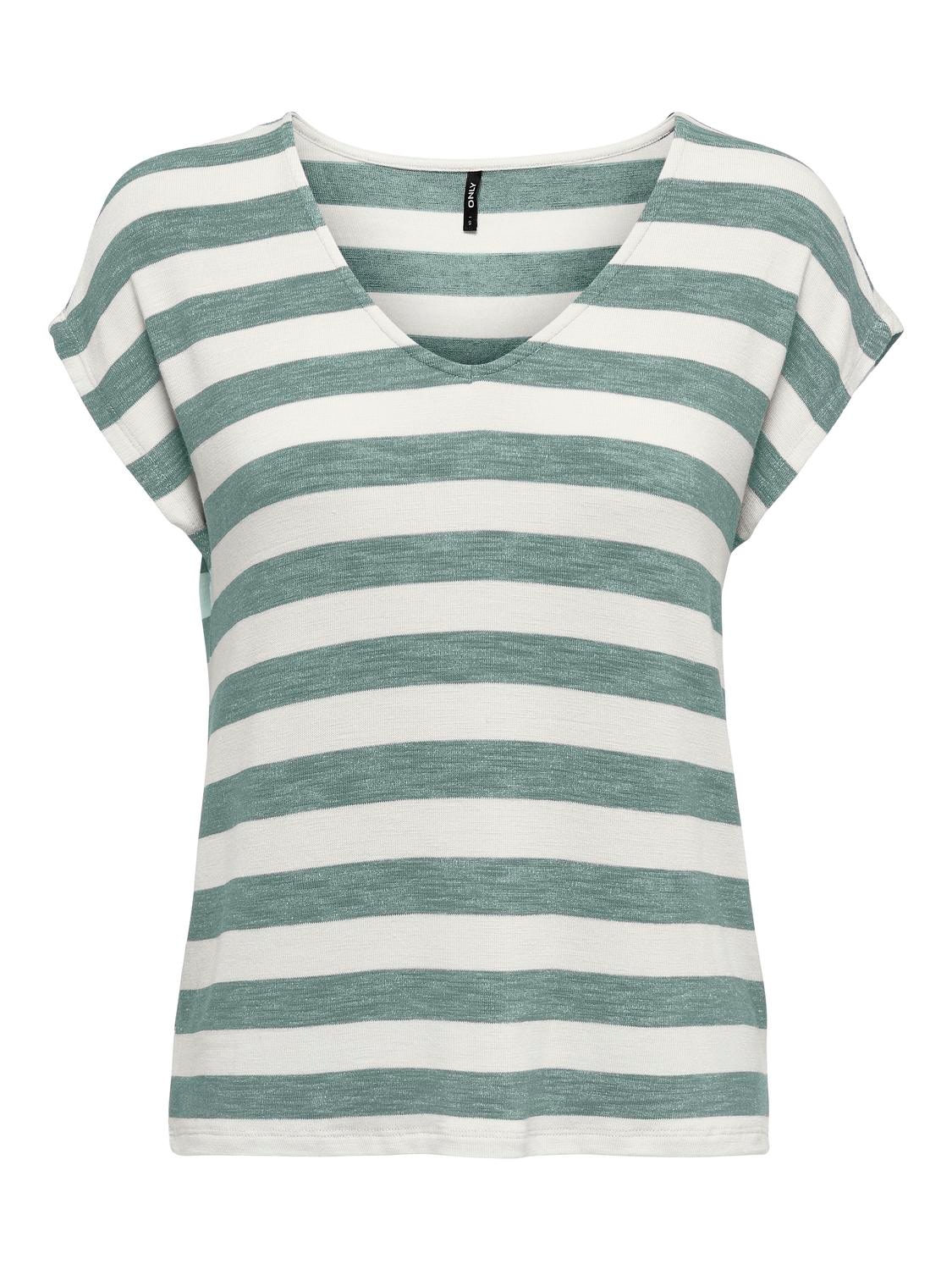 ONLY V-Shirt »ONLLIRA LIFE S/S V-NECK TOP JRS NOOS«