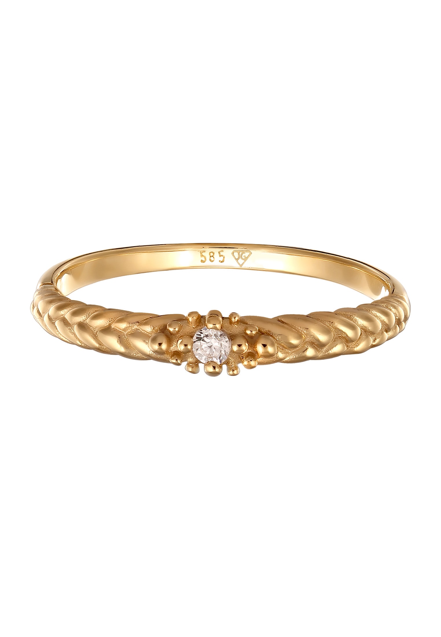 Elli DIAMONDS Diamantring »Ring Elli DIAMONDS Ring Diamant Weiß Brillantschliff (0.006 ct) 585 Gelbgold«