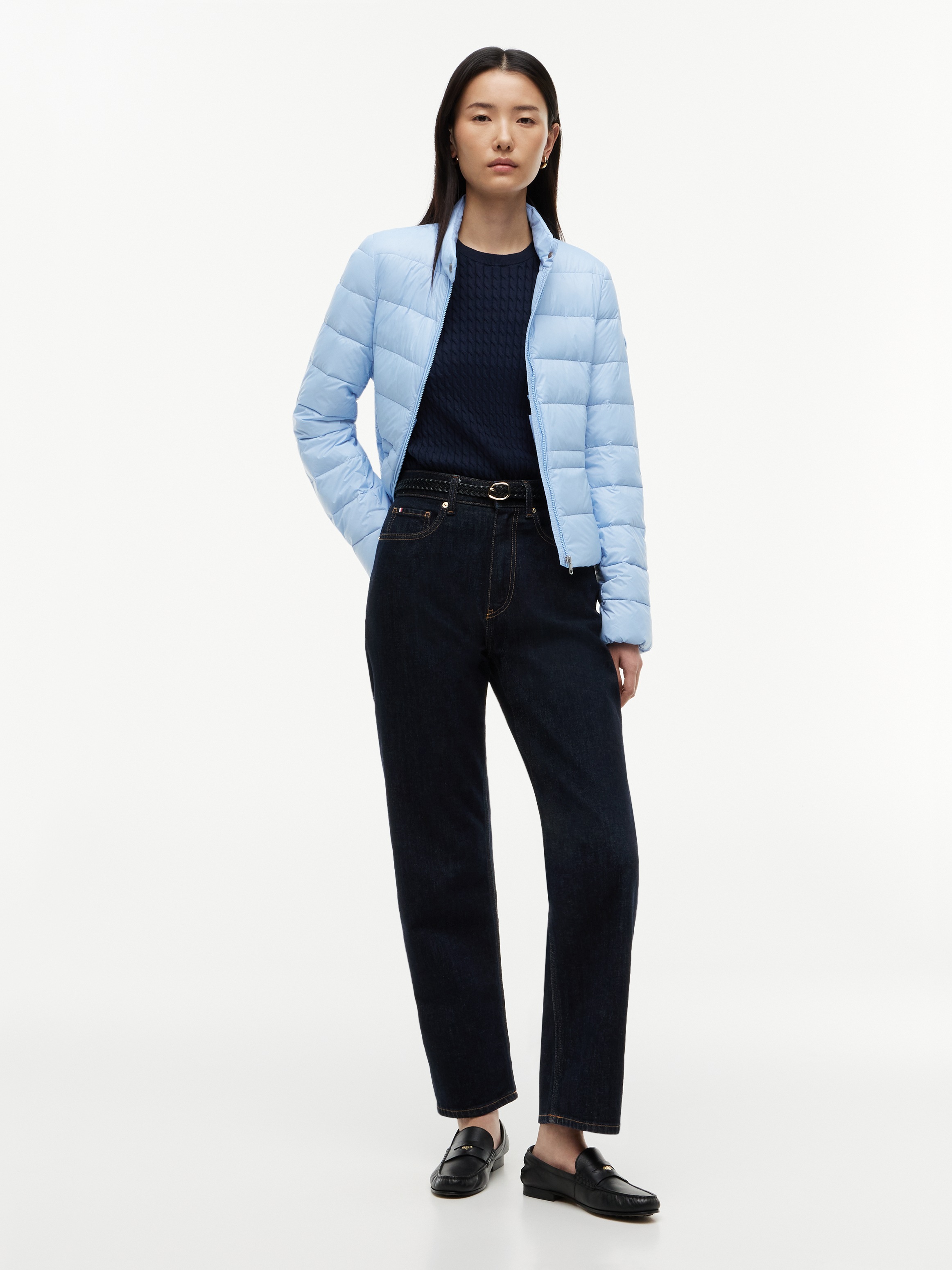 Tommy Hilfiger Daunenjacke »LW DOWN PACKABLE JACKET« ohne Kapuze aus pflegeleichter Kunstfaser, leichte Steppqualität