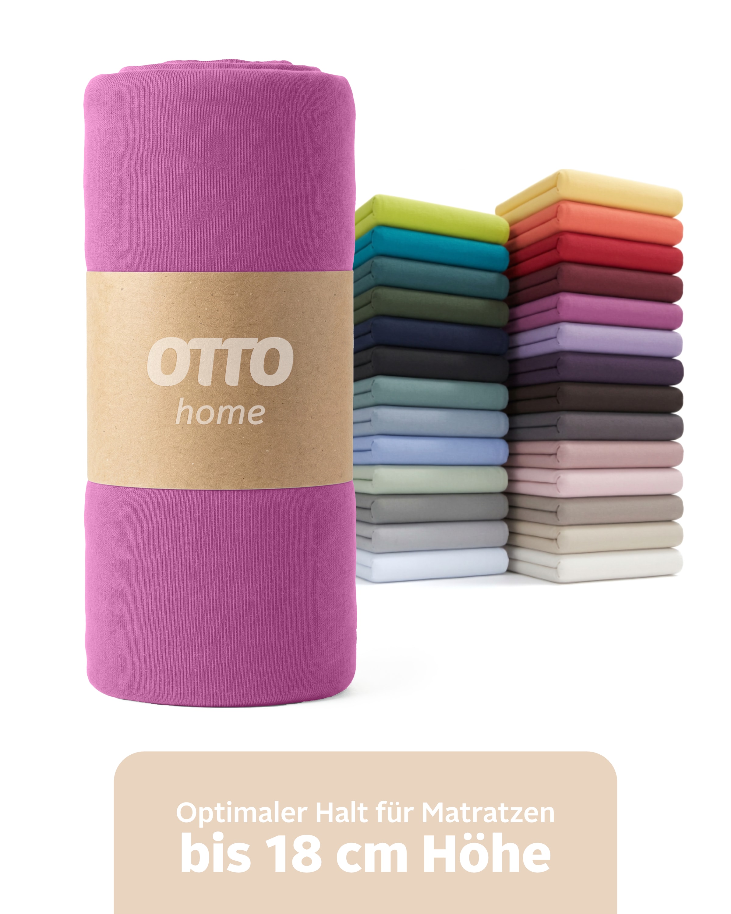 OTTO home "PHYSALIS in BASIC und PREMIUM Qualität, 100% Baumwolle" für Matratzen bis 18 cm Höhe, Bettlaken, Spannbetttuch, pflegeleicht