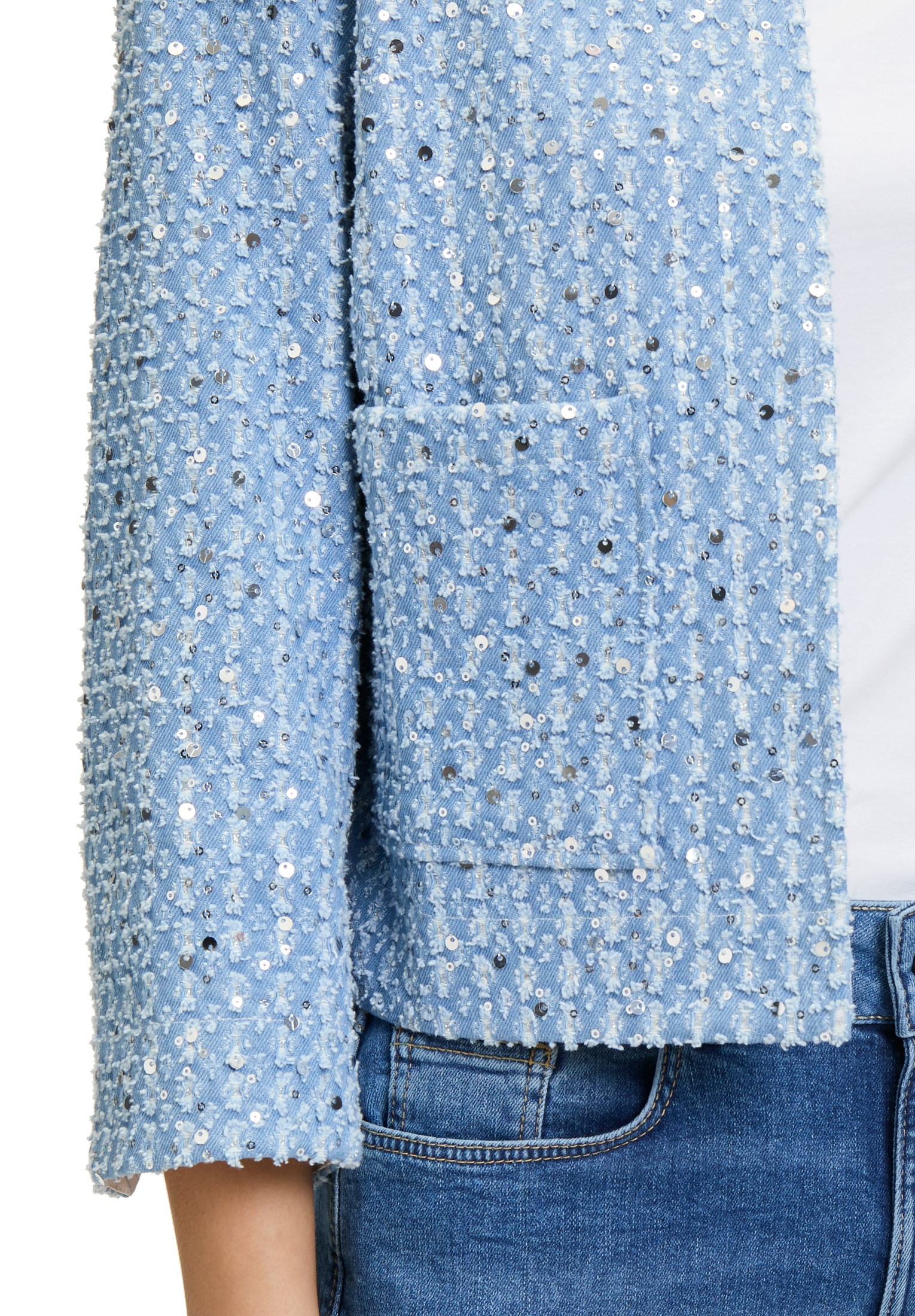 Cartoon Jackenblazer »Cartoon Blazer-Jacke mit Pailletten«, Material