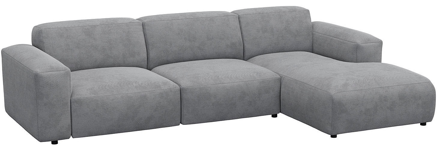 FLEXLUX Ecksofa »Lucera bequem und komfortabel durch hochwertigen Sitzaufbau, L.Form«, modern & anschmiegsam, Kaltschaum, Stahl-Wellenunterfederung