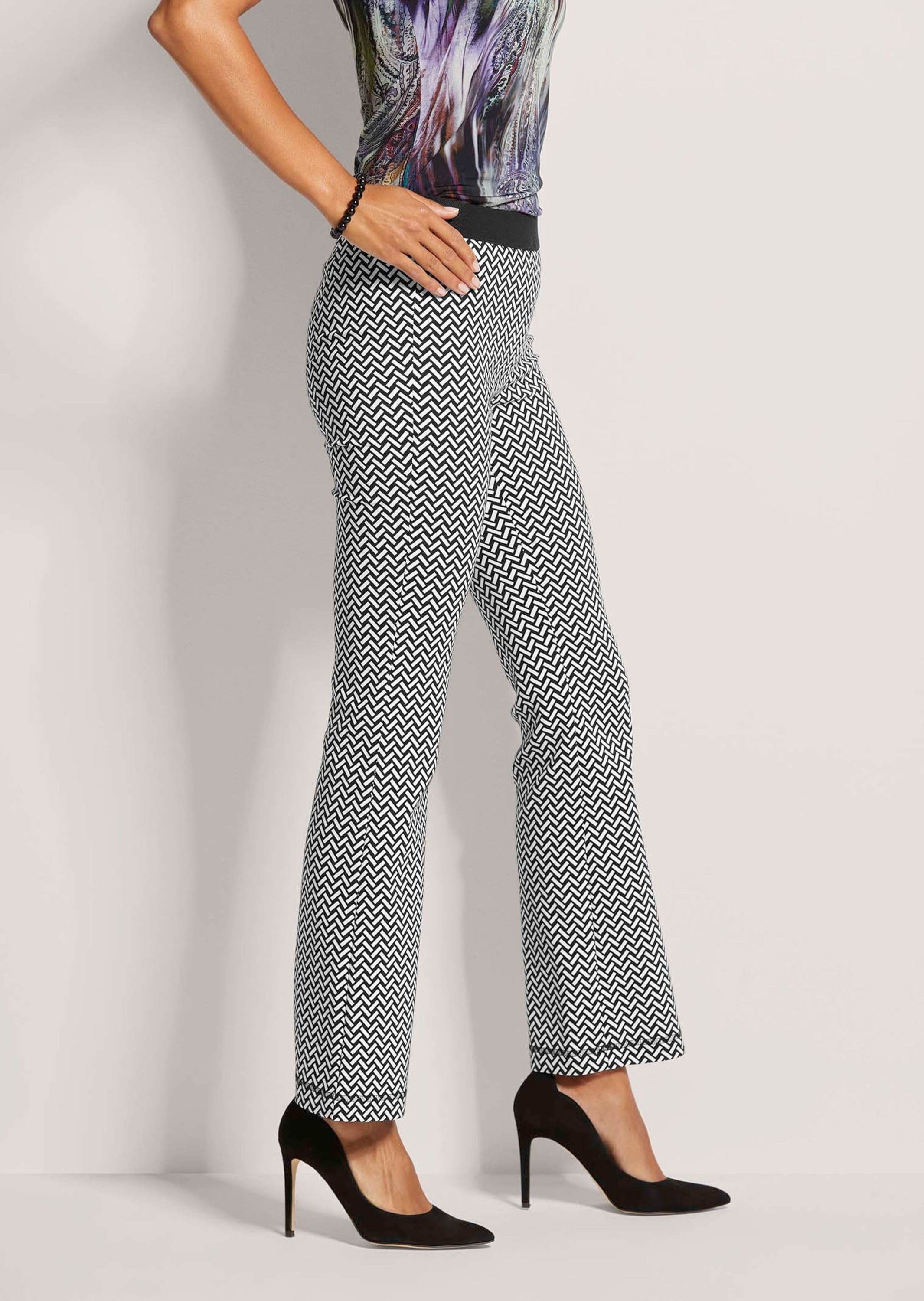 MADELEINE Stoffhose »Hose Stretch Bootcut-Hose mit weitem Bein«