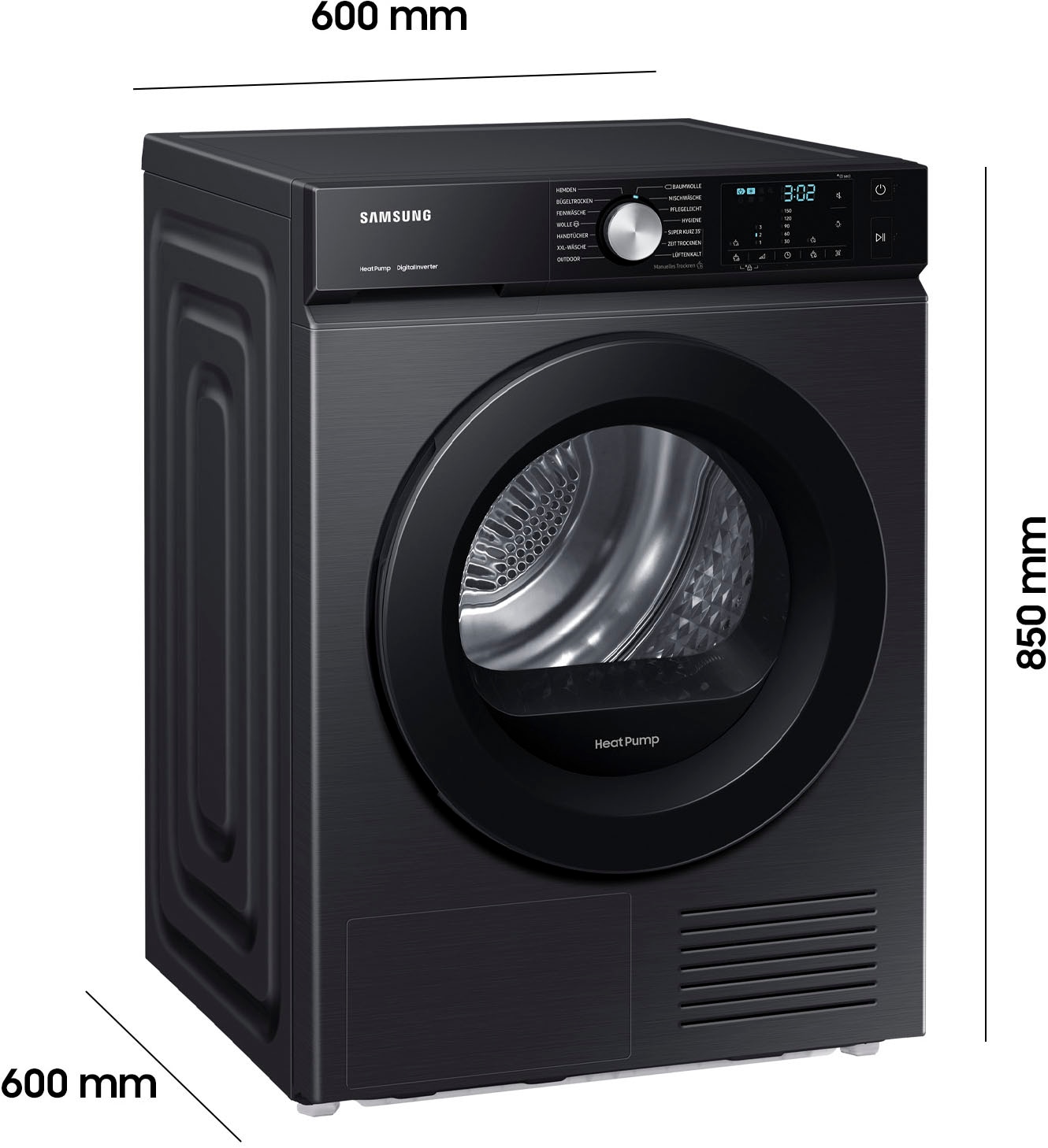 Samsung Wärmepumpentrockner »DV8GBBA225ABEG«, DV5000B, 8 kg, Digital Inverter Motor