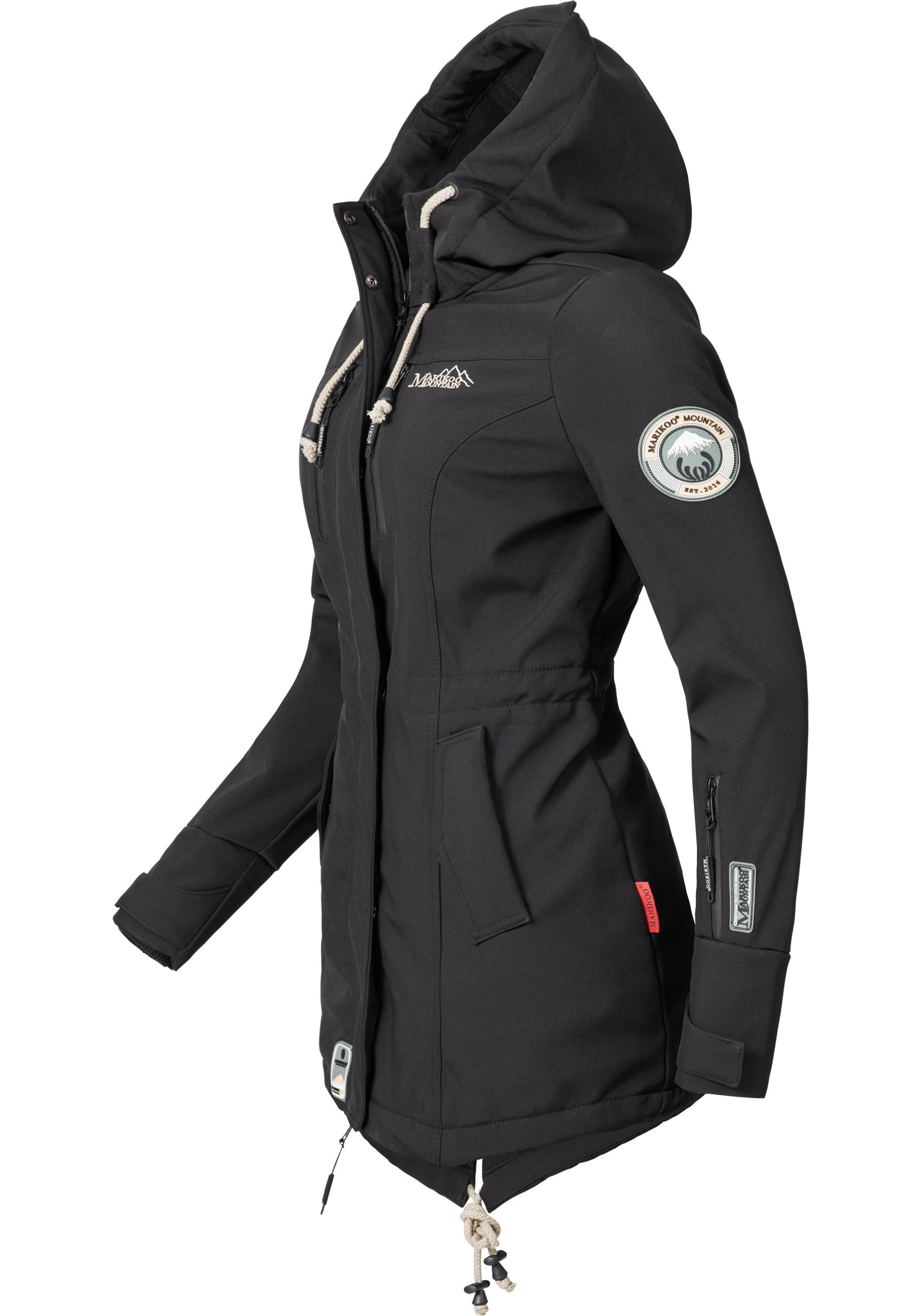 Marikoo Funktionsmantel »Zimtzicke«, Wasserdichter Softshell Parka mit Kapuze
