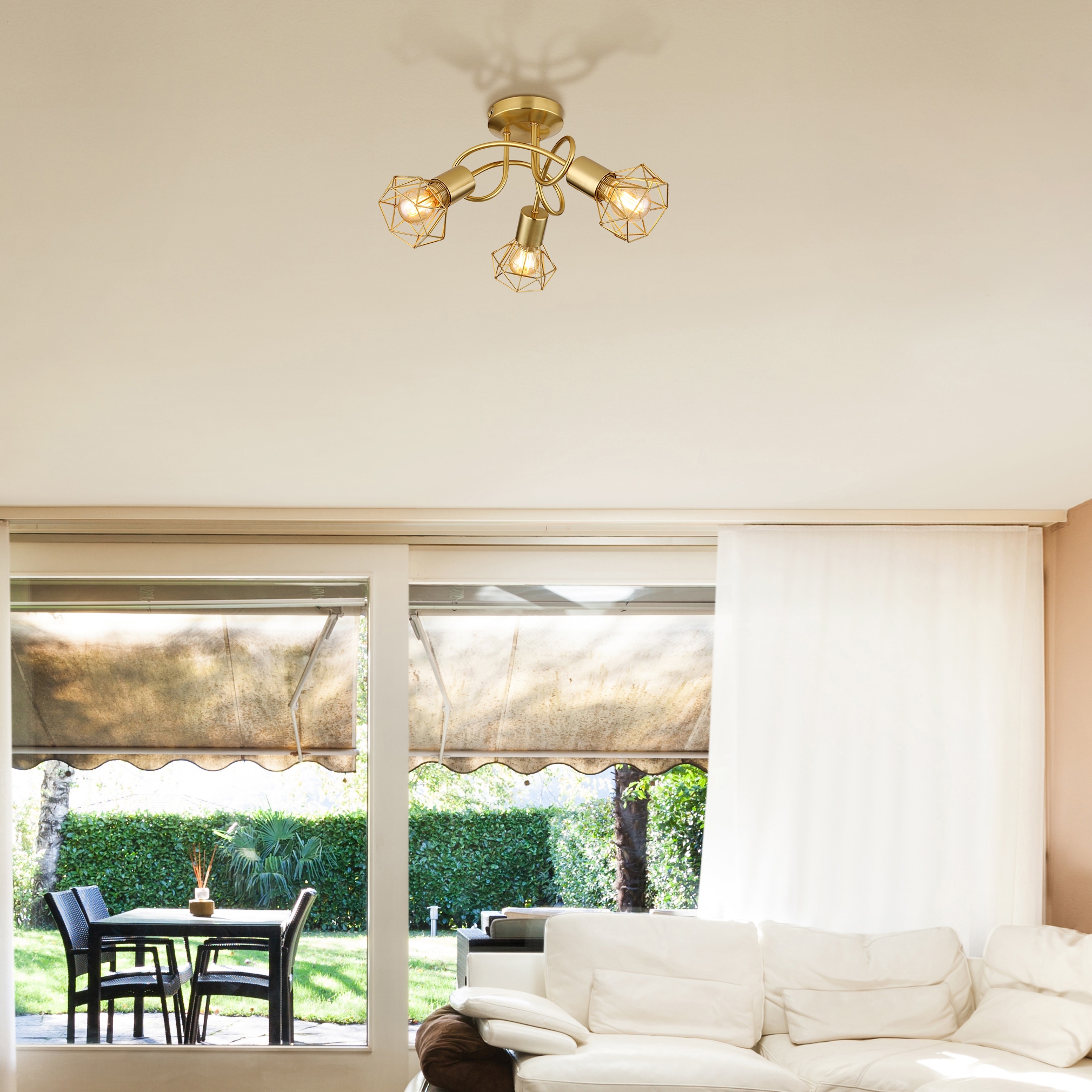 GLOBO LIGHTING Deckenleuchte »XARA I«, Leuchtmittel E14 | ohne Leuchtmittel, Deckenlampe/Wohnzimmer/Schlafzimmer/modern