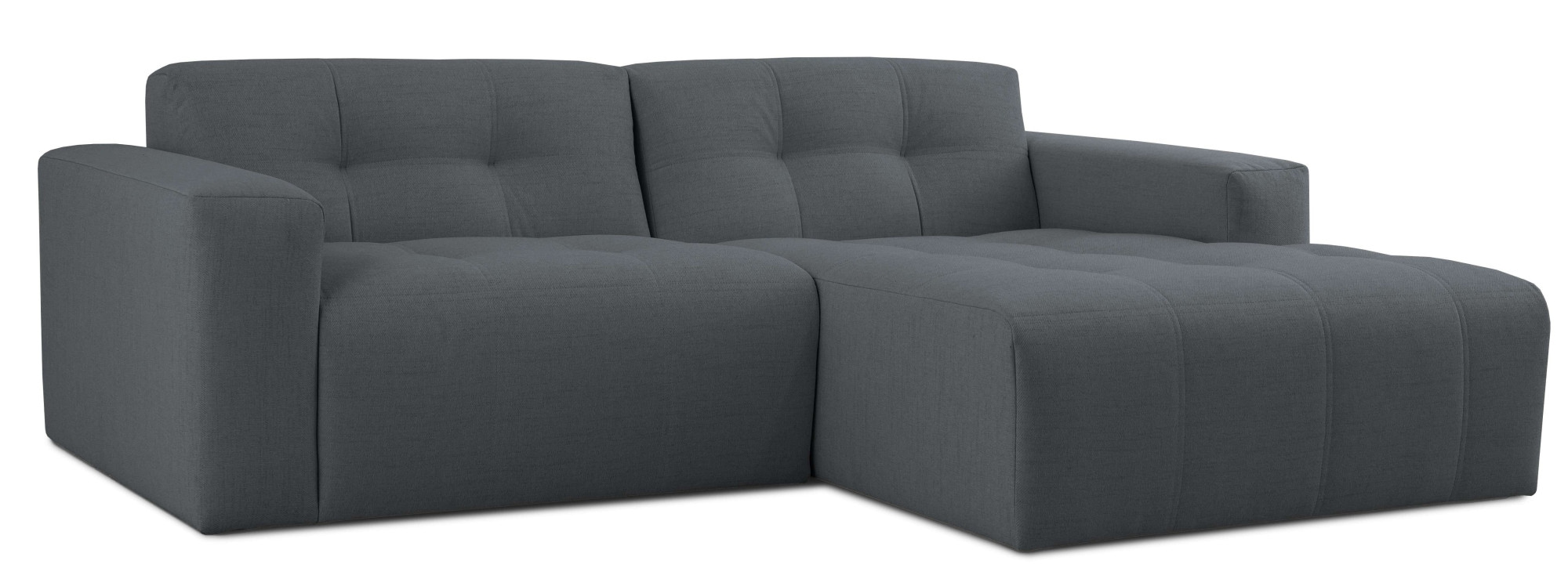 INOSIGN Ecksofa »Tapley«, Breite 221 cm, L-Form, Struktur fein, mit Knopfsteppung, bodentief