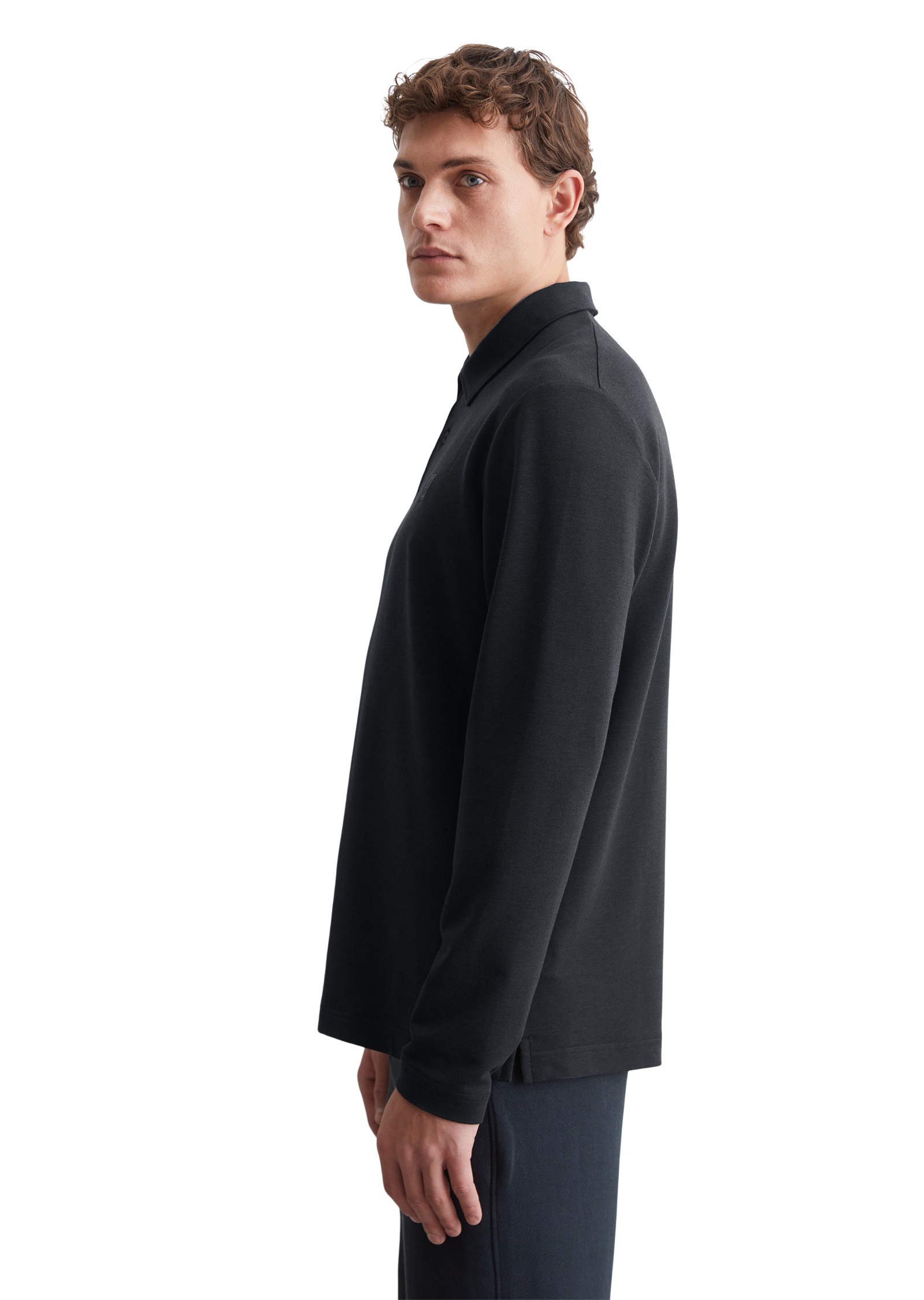 Marc O'Polo Langarm-Poloshirt »aus weichem Bio-Baumwoll-Viskose-Mix«
