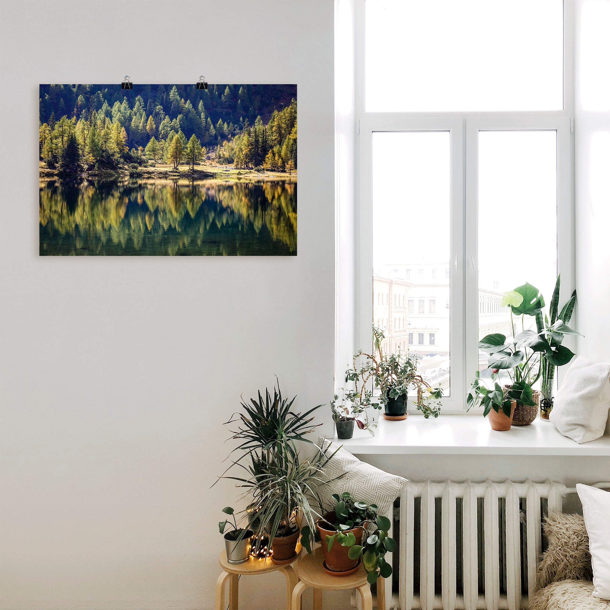 Artland Wandbild St.), am BAUR Alubild, Poster »Herbstwald in Leinwandbild, oder (1 Wandaufkleber kaufen versch. Größen Duisitzkarsee«, Waldbilder, | als