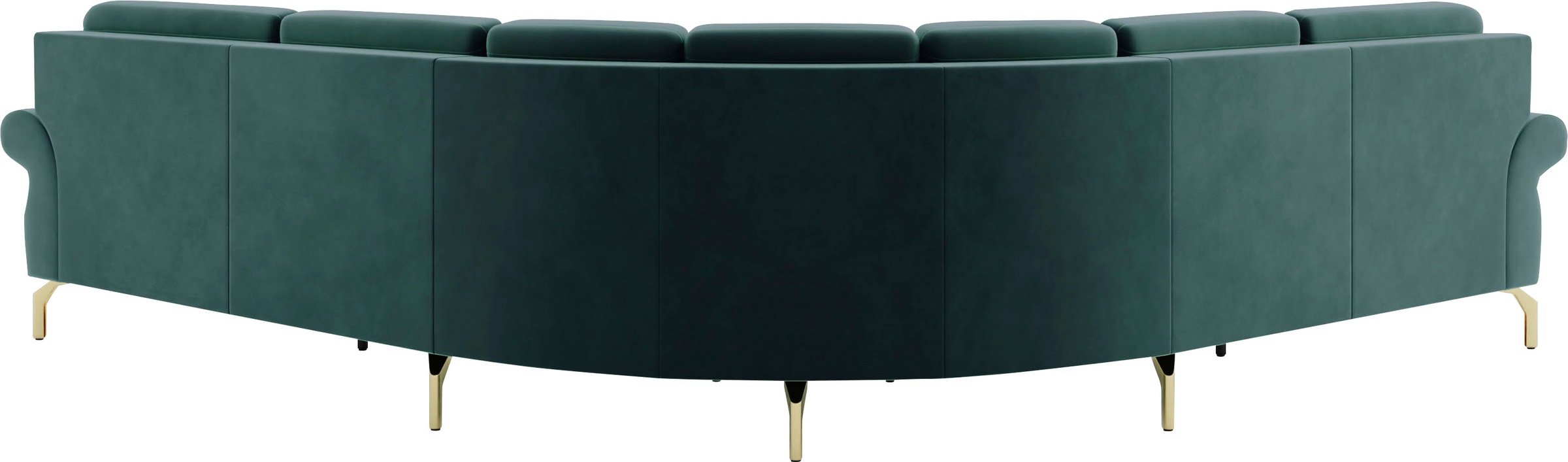 sit&more Ecksofa »Orient 1 L-Form«, inkl. 4 Zierkissen mit Strass-Stein, goldfarbene Metallfüße