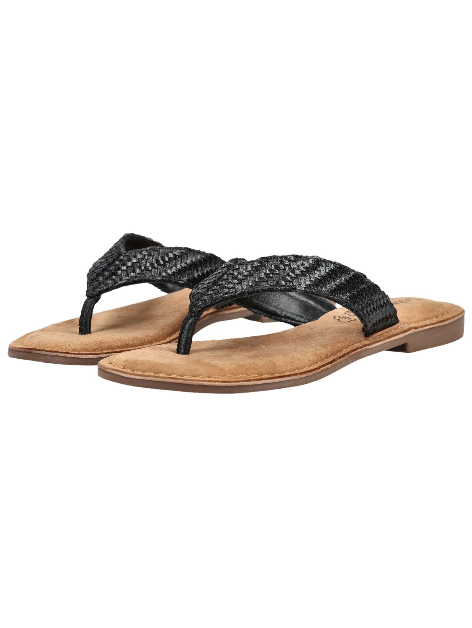 Lazamani Zehentrenner »Lazamani Pantoletten Leder/Textil«