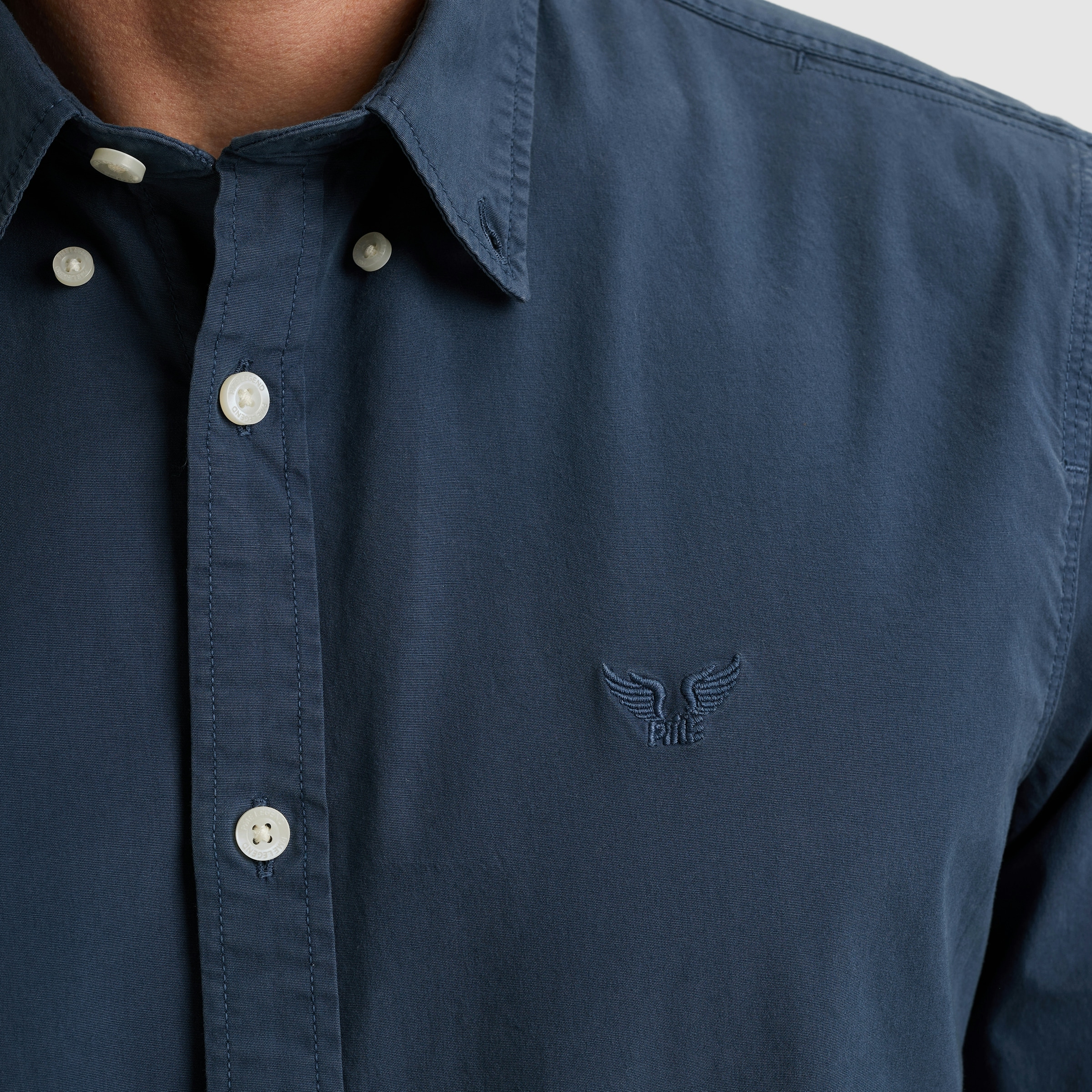 PME LEGEND Langarmhemd , mit Logo Stickerei
