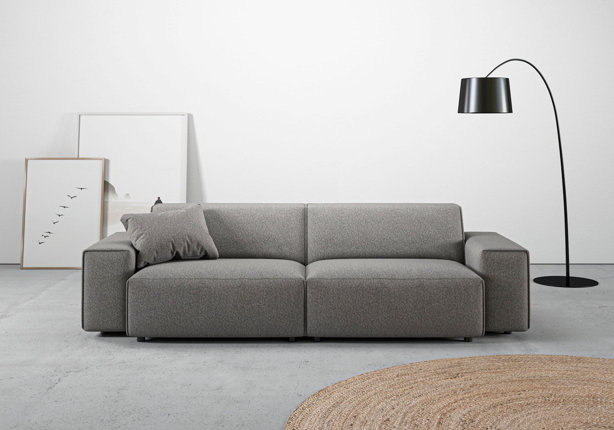 andas Big-Sofa "Glimminge auch in Breitcord, Feincord + Easy care-Bezug,", besondere Kedernähte Zierkissen