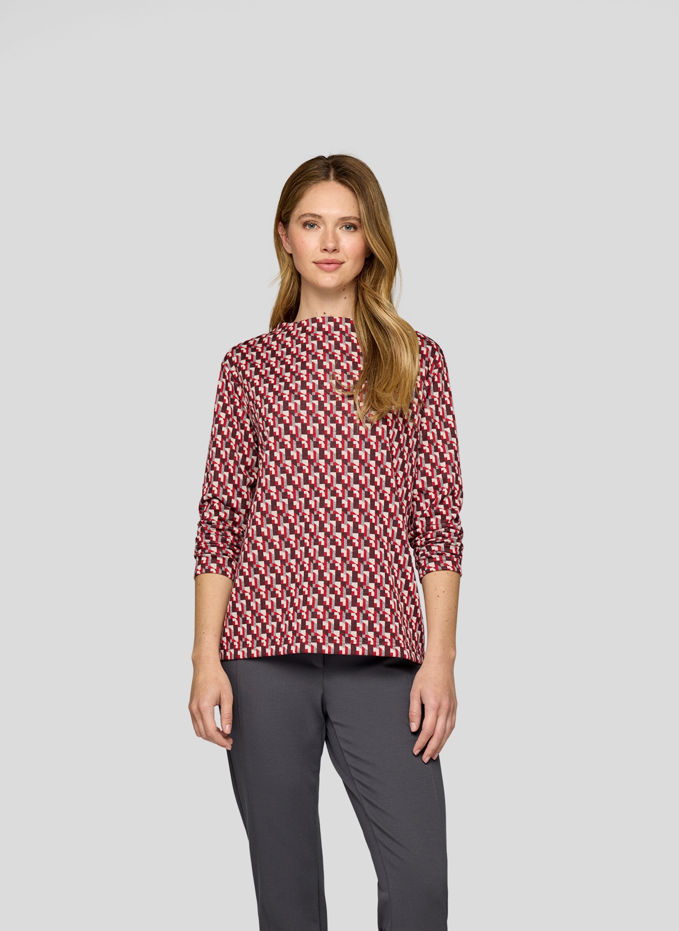 Rabe Langarmshirt mit grafischem Muster günstig online kaufen