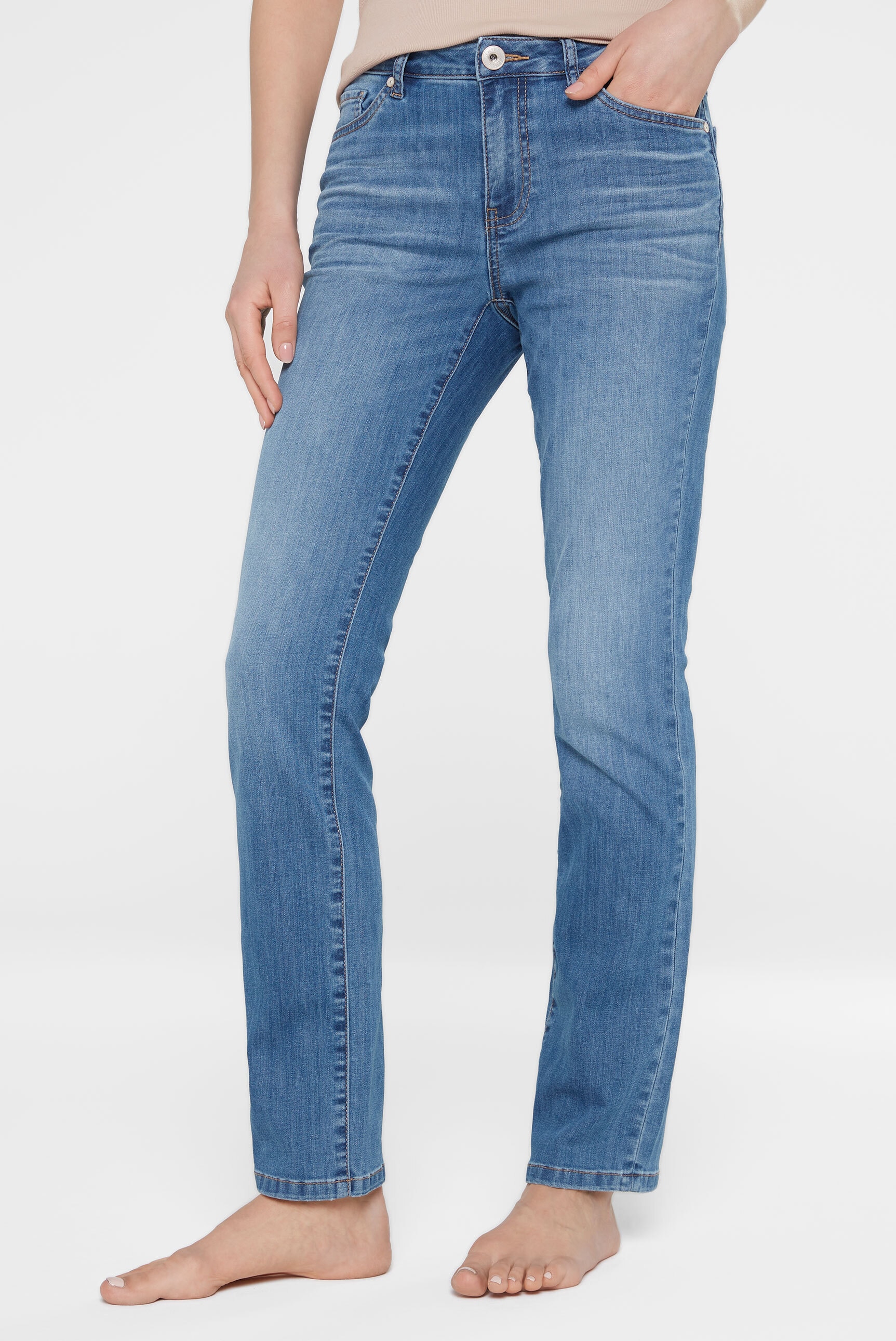 SENSES.THE LABEL Regular-fit-Jeans, mit verkürztem Bein