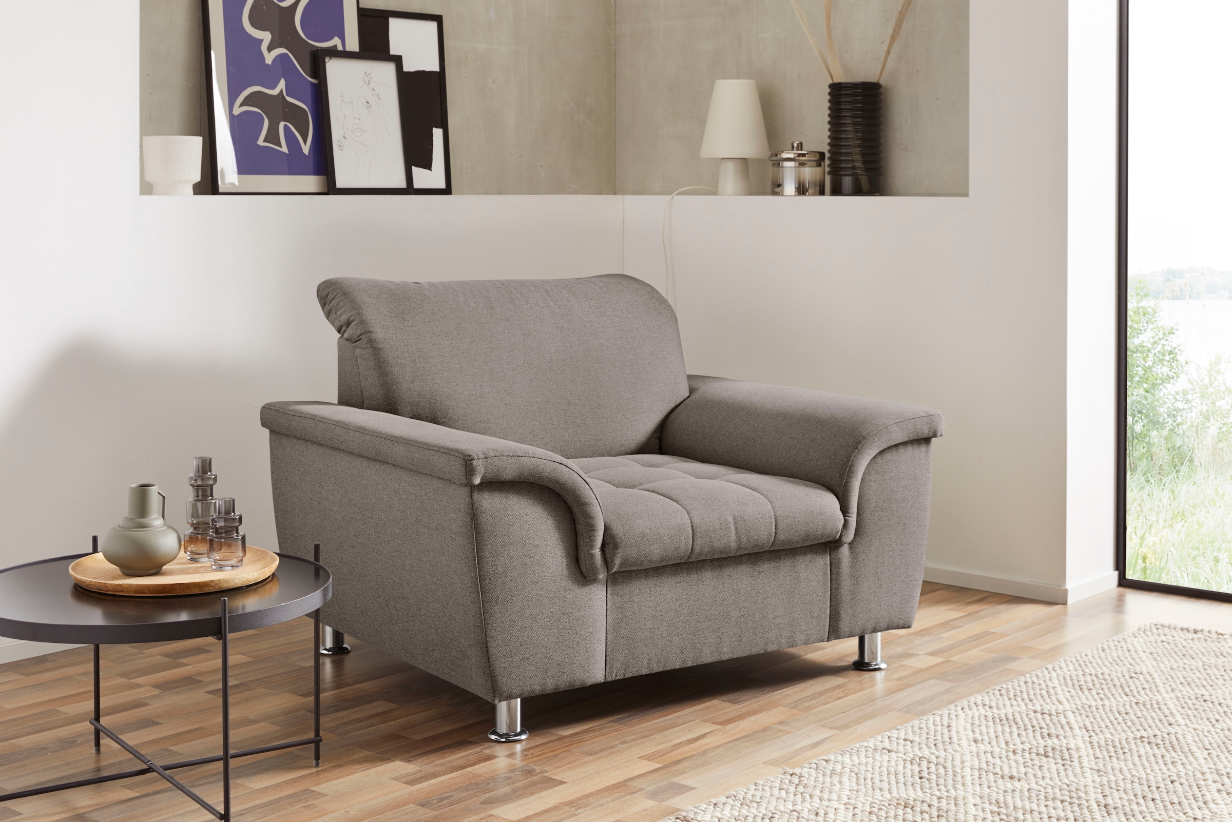 DOMO collection Sessel "Franzi, zeitlos und elegant, moderne Sitzheftung", günstig online kaufen