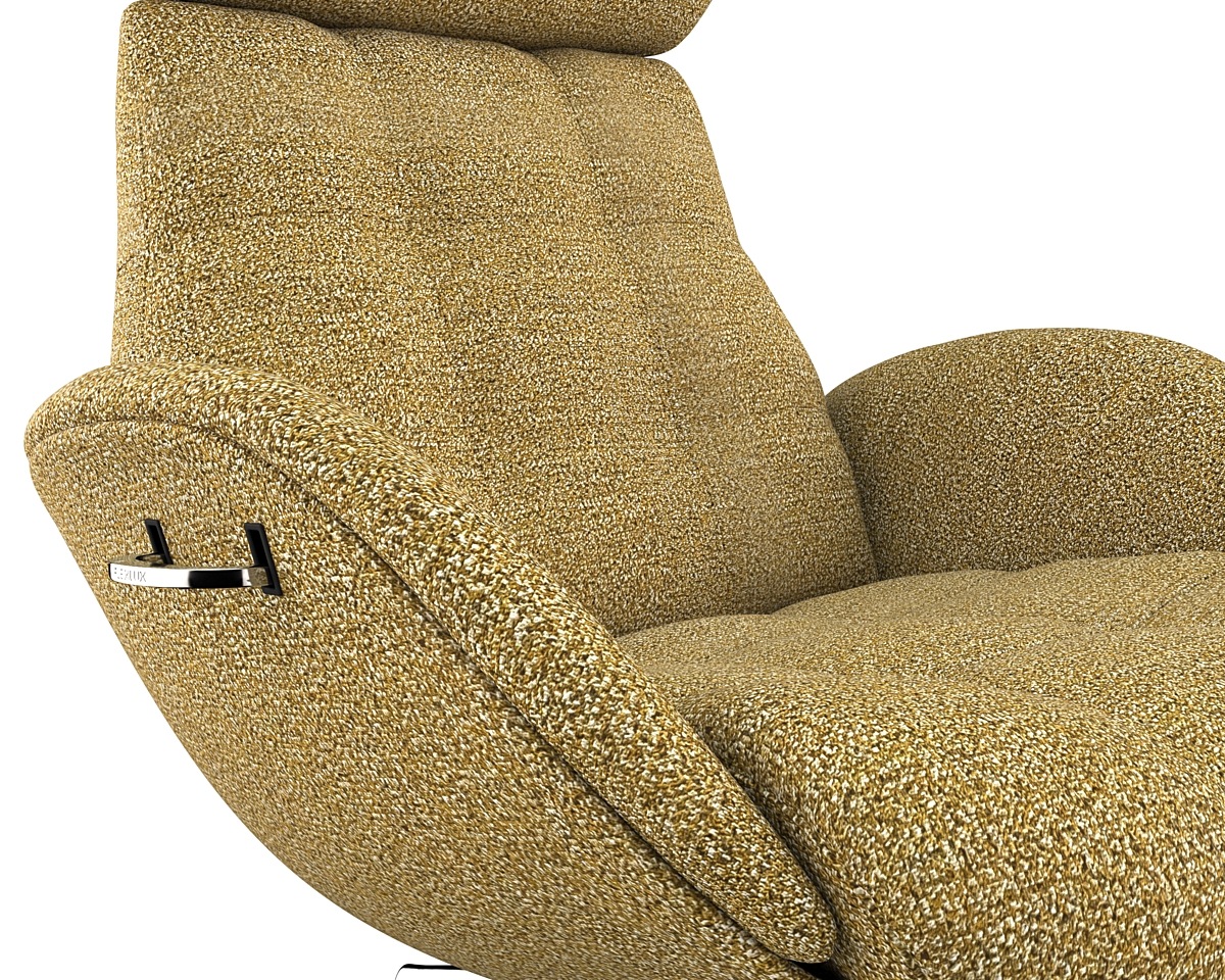 FLEXLUX Relaxsessel »Chester, Funktionssessel, Premium Komfort, Scandi, Drehbar«, Premium Komfort, Rücken- und Kopfteilverstellung, Drehbar, Fuß Schwarz