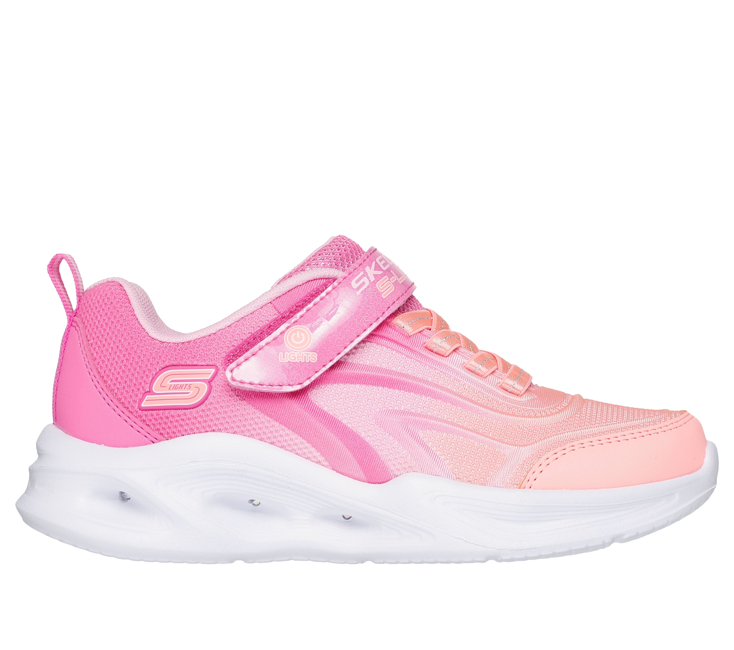Skechers Sneaker »SKECHERS SOLA GLOW«, Freizeitschuh mit Klettverschluss, Größenschablone zum Download