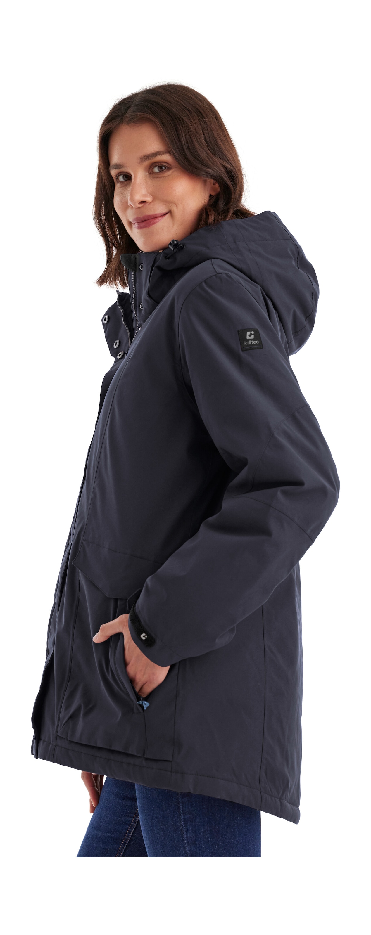 Killtec Funktionsjacke »Damen Jacke«, Wasserdichte, atmungsaktive Damenjacke mit abnehmbarer Kapuze