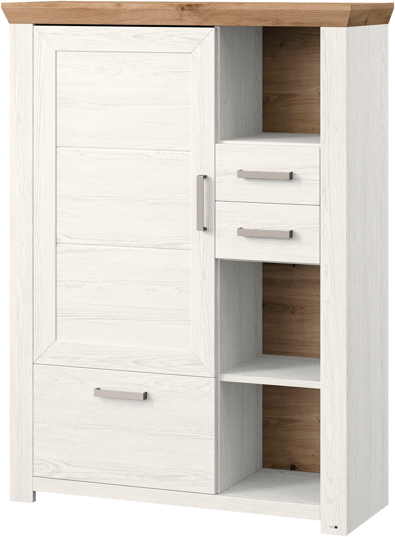 set one by Musterring Highboard »York«, Typ 25 und 26, in 3 Farbvarianten, Beleuchtung optional, Breite 105 cm