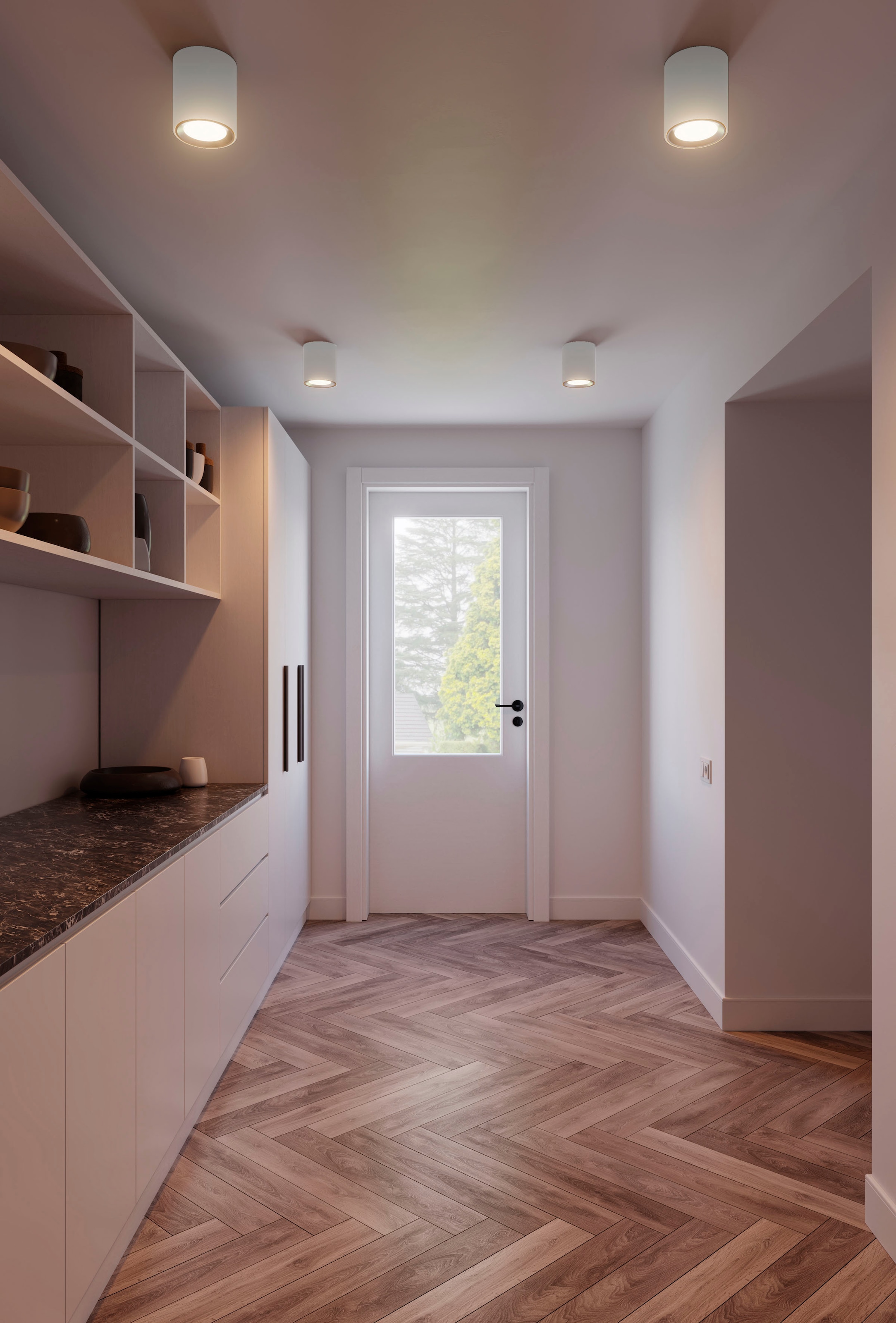 Nordlux LED Deckenleuchte »Landon Smart Long«, dimmbar mit Nordlux Smart (Innen- und Außenring), Kaltweißes bis warmweißes Licht, Schutzart IP44