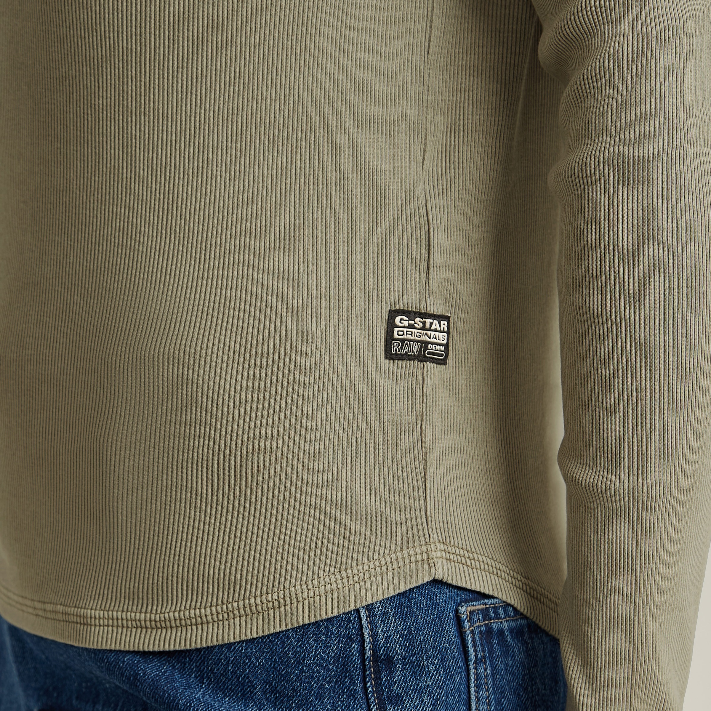 G-STAR Langarmshirt »Deep v slim«, mit Knopfverschluss
