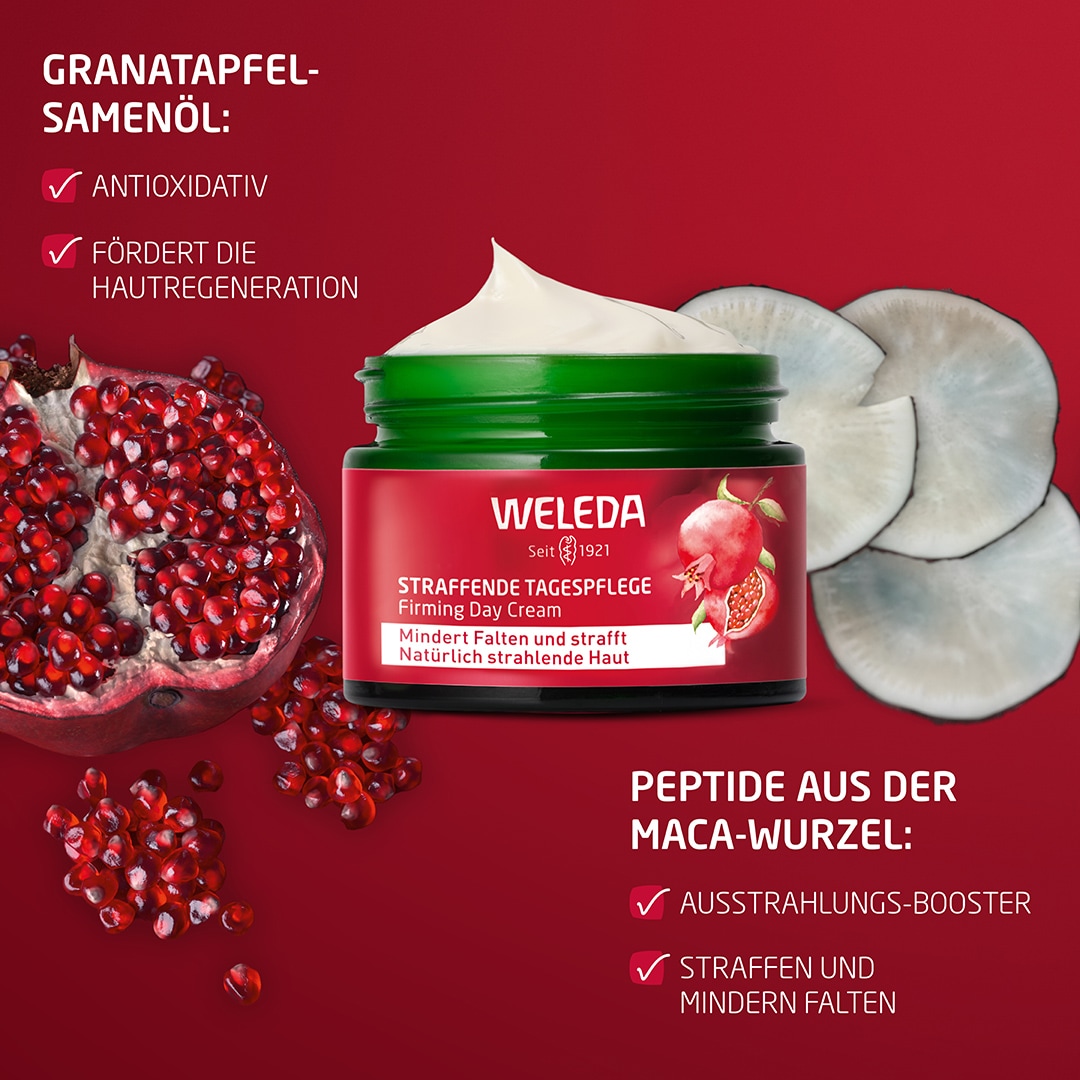WELEDA Gesichtspflege »Weleda Straffende Tagespflege Granatapfel & Maca-Peptide«