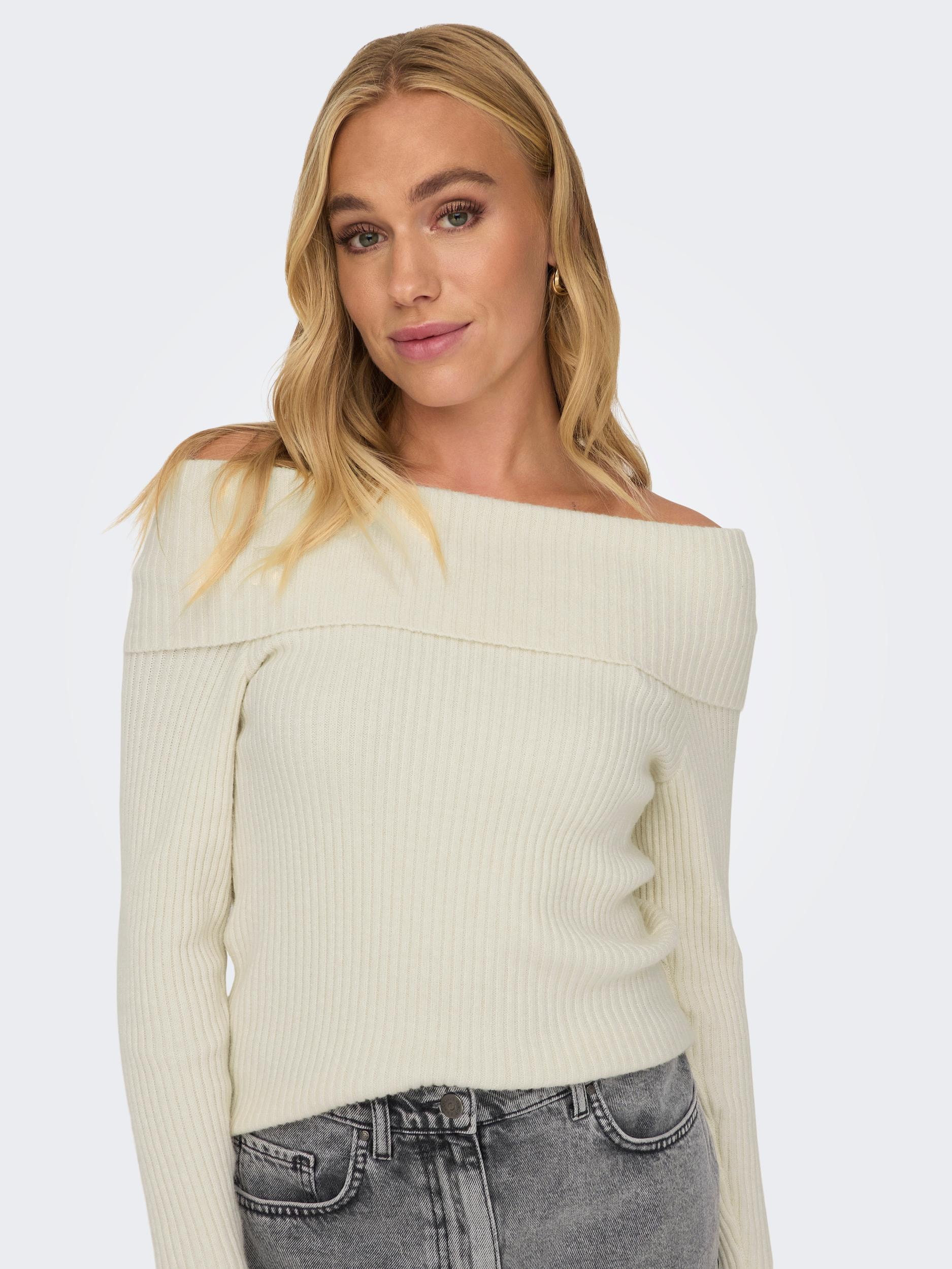 ONLY Strickpullover »ONLKATIA LS OFF SHOULDER KNT«