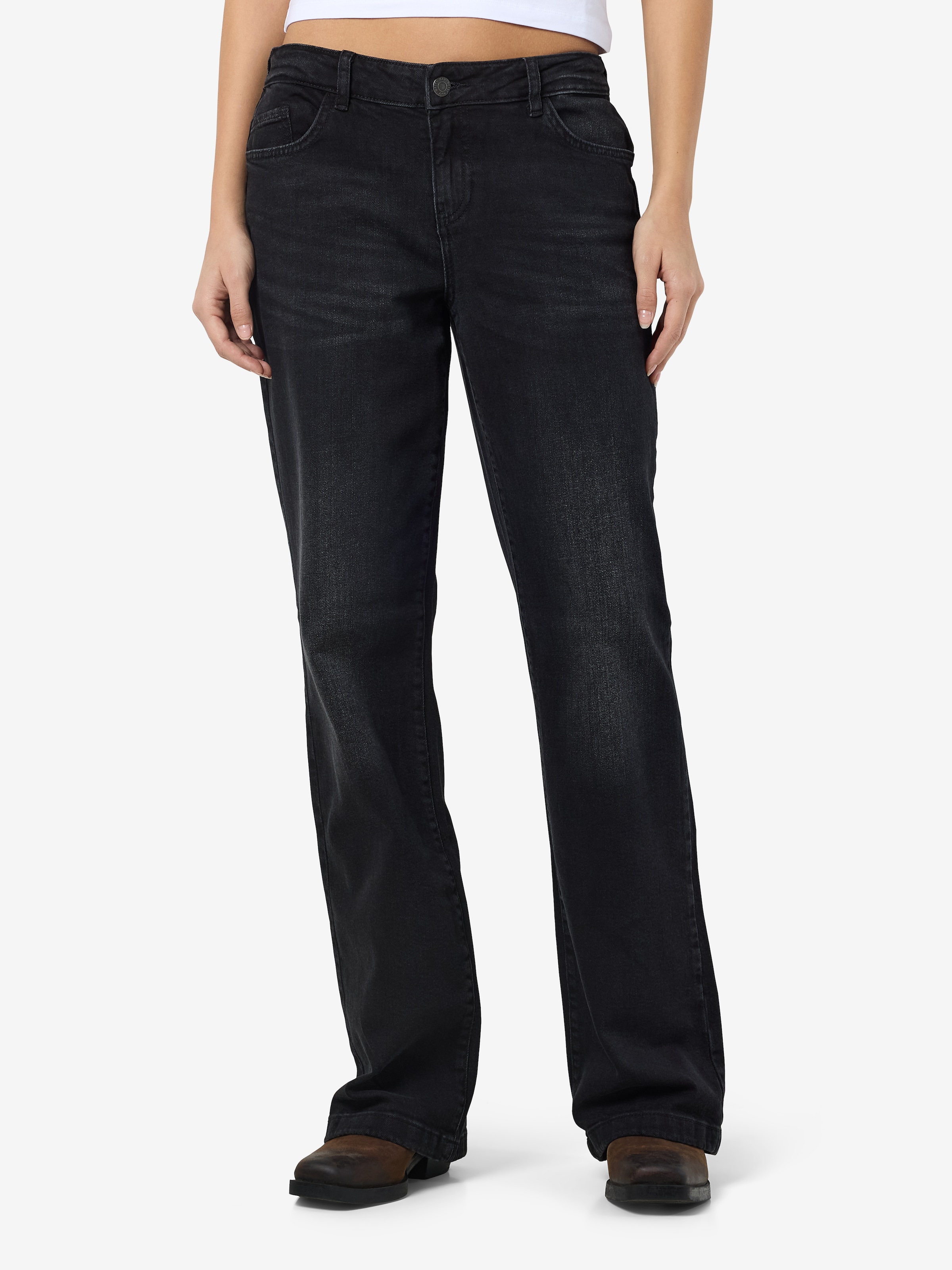 Noisy may Low-rise-Jeans "NMNILA LW WIDE JEANS AZ423BL NOOS" günstig online kaufen