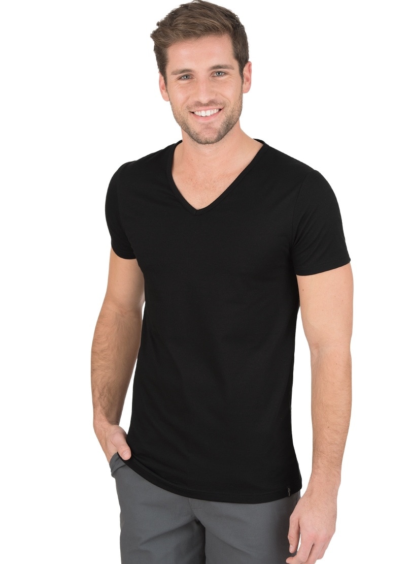 Trigema T-Shirt »TRIGEMA V-Shirt Slim Fit« ▷ bestellen | BAUR
