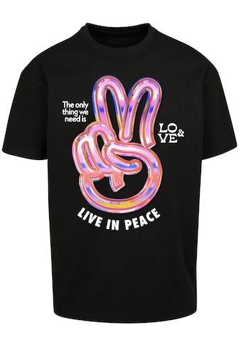 T-Shirt »Upscale by Mister Tee Unisex Live in Peace Oversize Tee«, (1 tlg.)