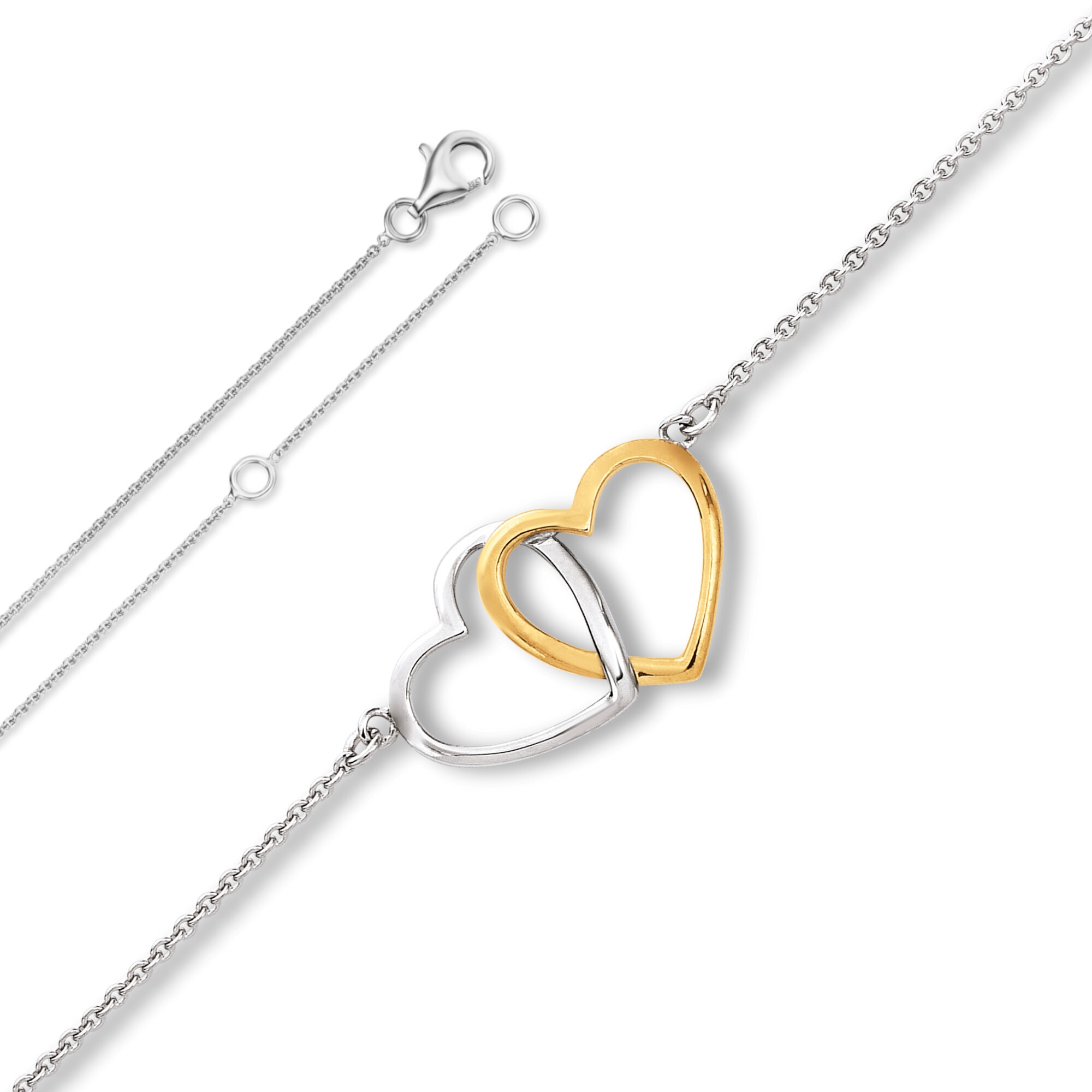 ONE ELEMENT Silberkette »Herz Halskette aus 925 Silber 45 cm Ø« Damen Silber Schmuck Herz