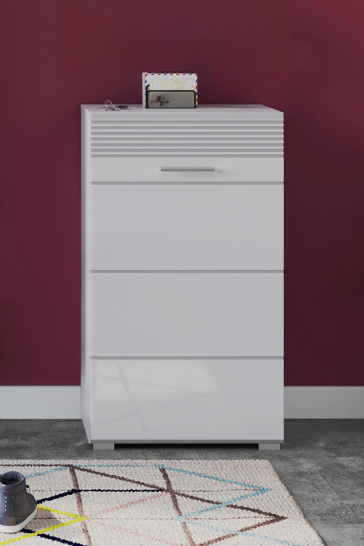 Home affaire Schuhkommode "Malmö, Breite 60 cm, 1 Tür, 5 Fächer, hochwertig günstig online kaufen