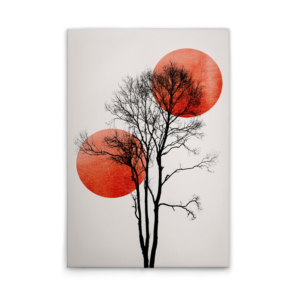 A.S. Création Leinwandbild "Sun & Moon - Wandbild Creme Schwarz Rot Keilrah günstig online kaufen