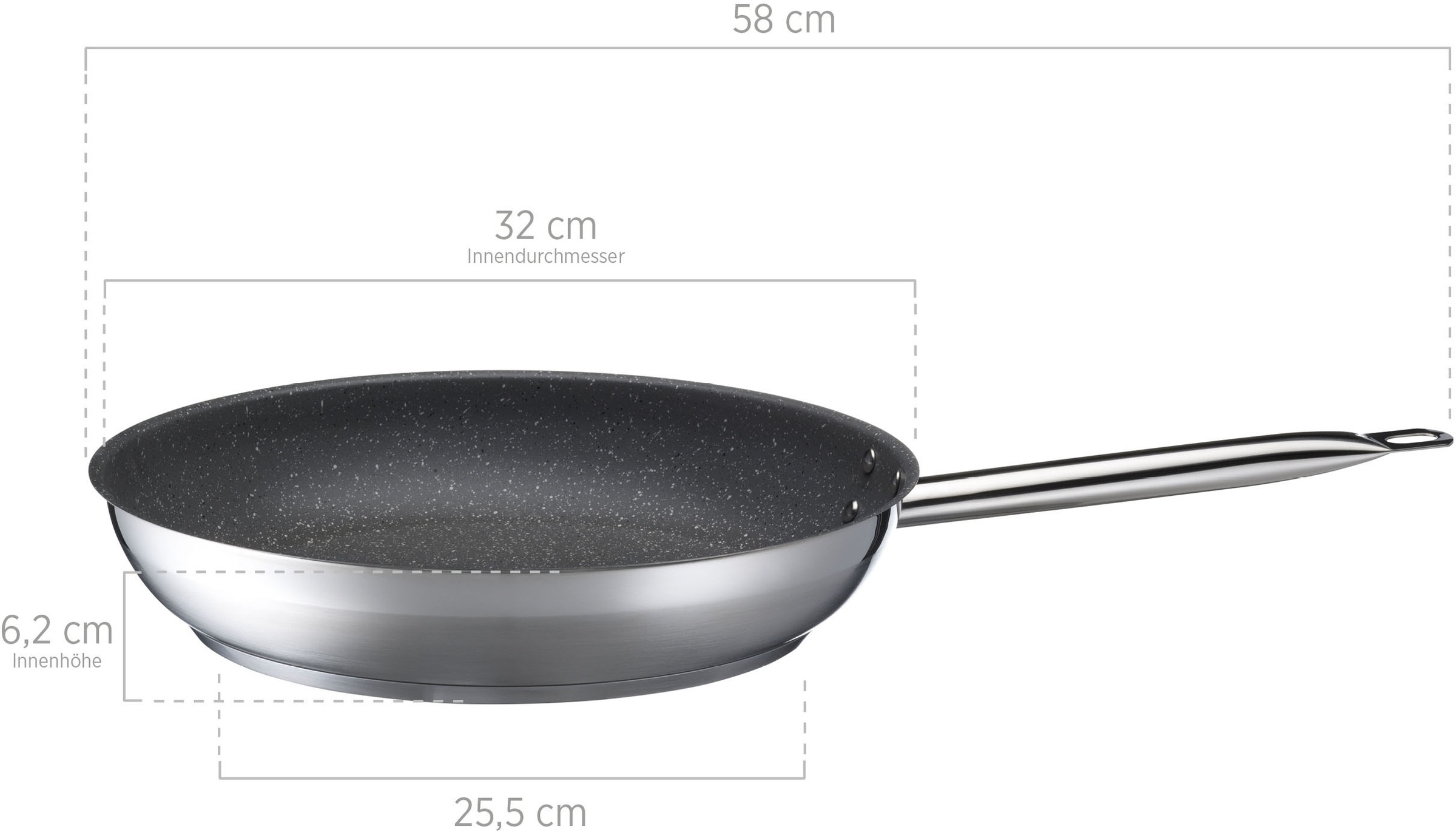 MÄSER Bratpfanne »Professional« Edelstahl 18/10 Set, 1 Stk. tlg.