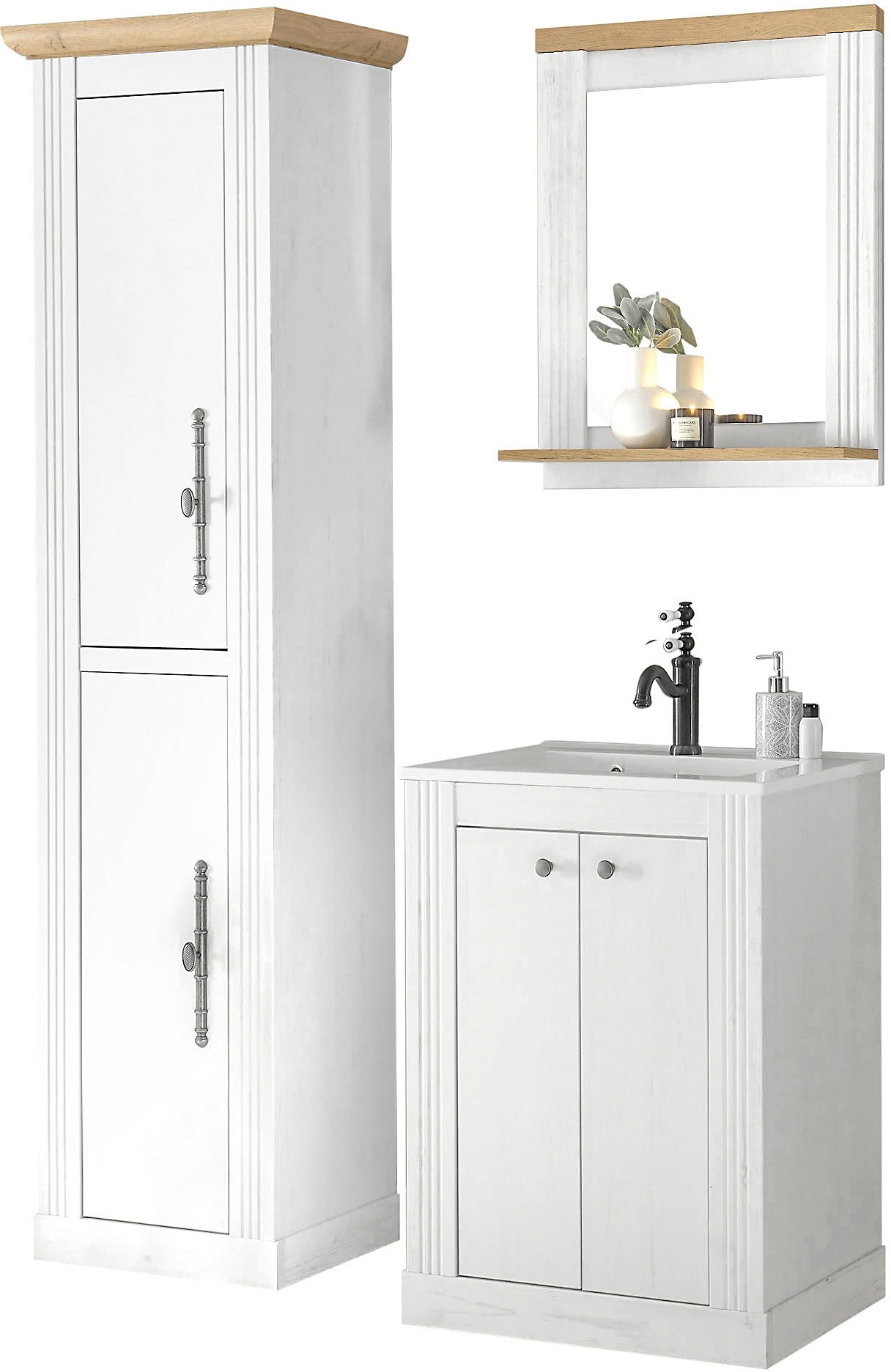 Thumbnail - OTTO home Badmöbel-Set "WESTMINSTER, Bad im Landhausstil, 3-teiliges Badezimmer" 3 Stk. tlg.