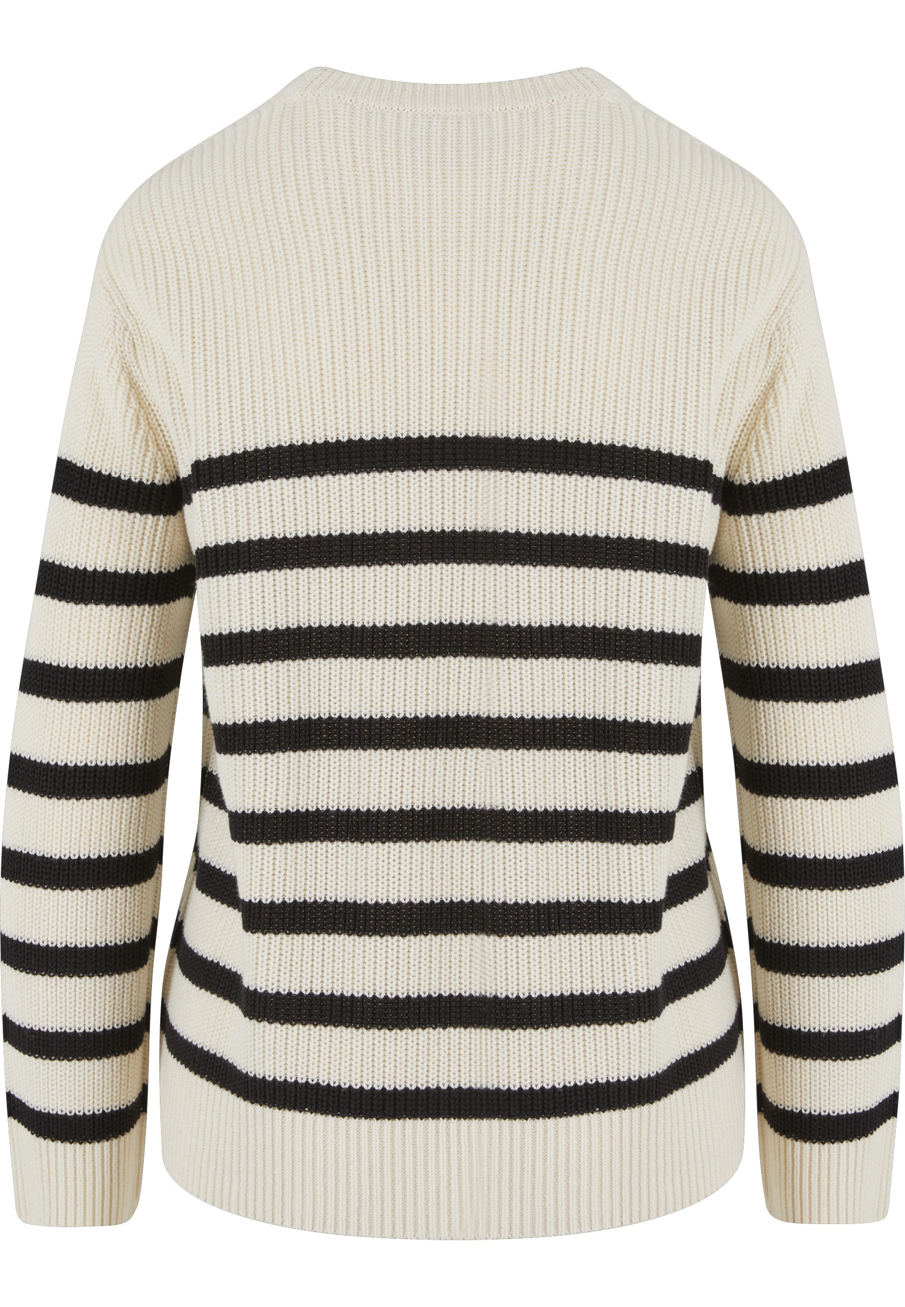 URBAN CLASSICS Fleecepullover "Urban Classics Damen Ladies Rib Striped Swea günstig online kaufen