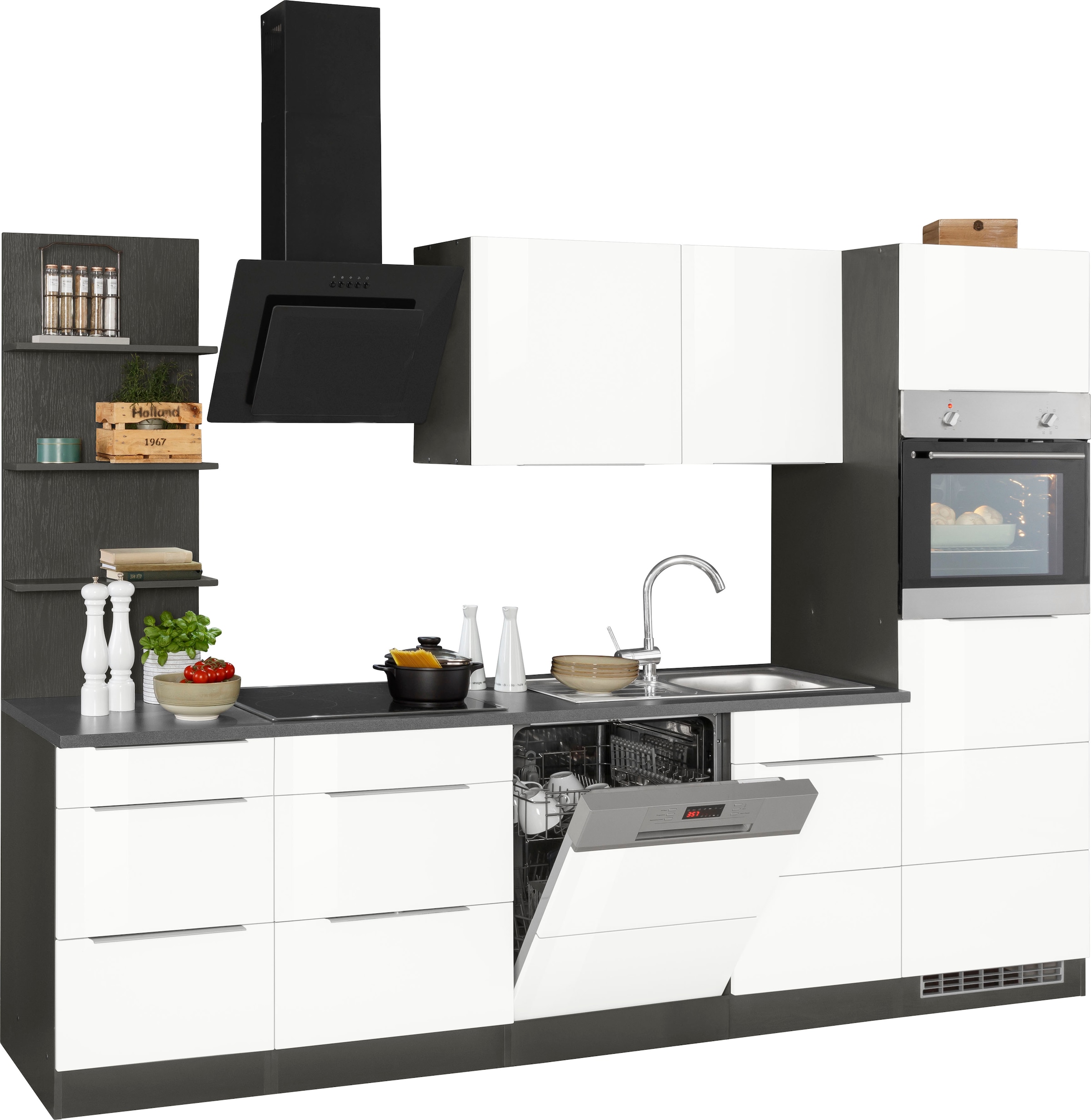 Küchenzeile Breite »Brindisi«, cm HELD | E-Geräten, BAUR mit MÖBEL 280 bestellen
