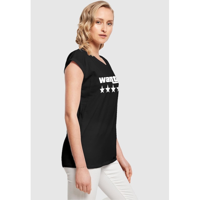 Merchcode T-Shirt »Damen Laides Wanted Extended Shoulder Tee«, (1 tlg.)  online kaufen | BAUR