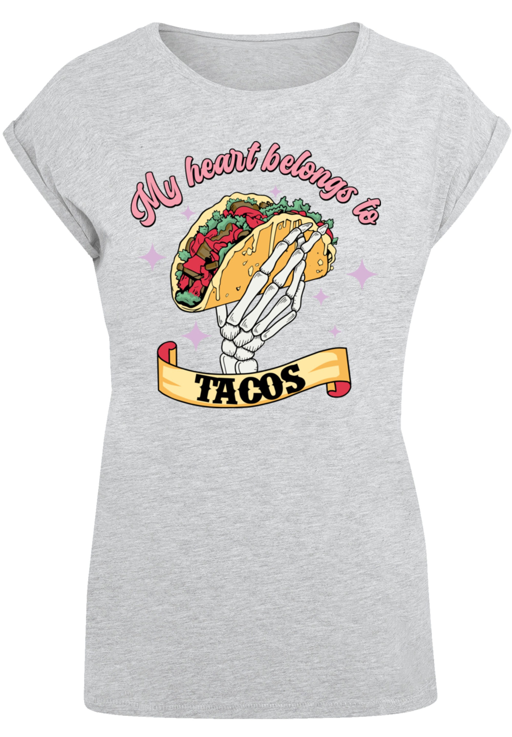 F4NT4STIC T-Shirt "My Herz belongs to tacos", Premium Qualität günstig online kaufen