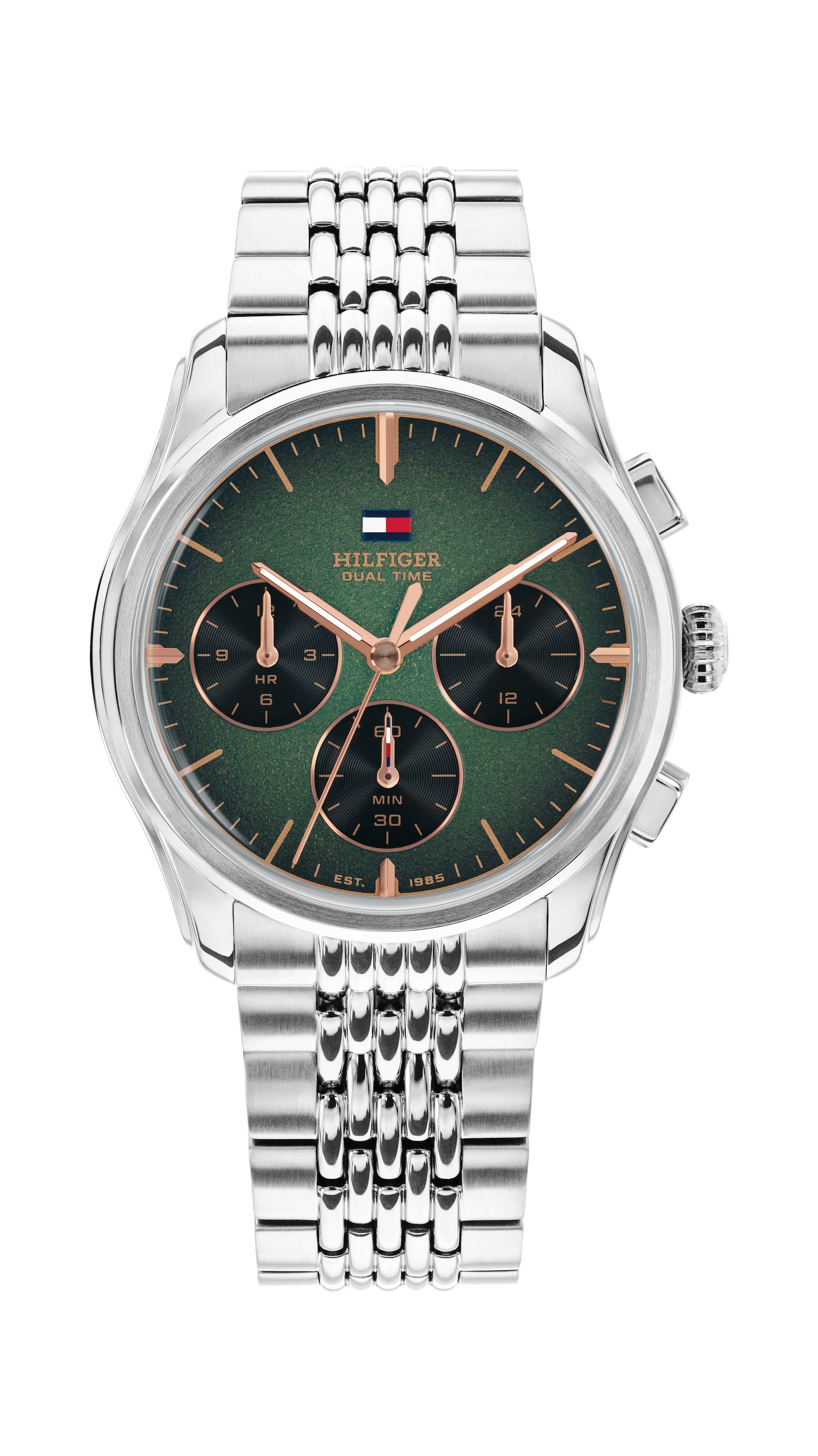 Tommy Hilfiger Multifunktionsuhr »BRYANT« Quarzuhr, Armbanduhr, Damenuhr, Herrenuhr, Edelstahlarmband, analog