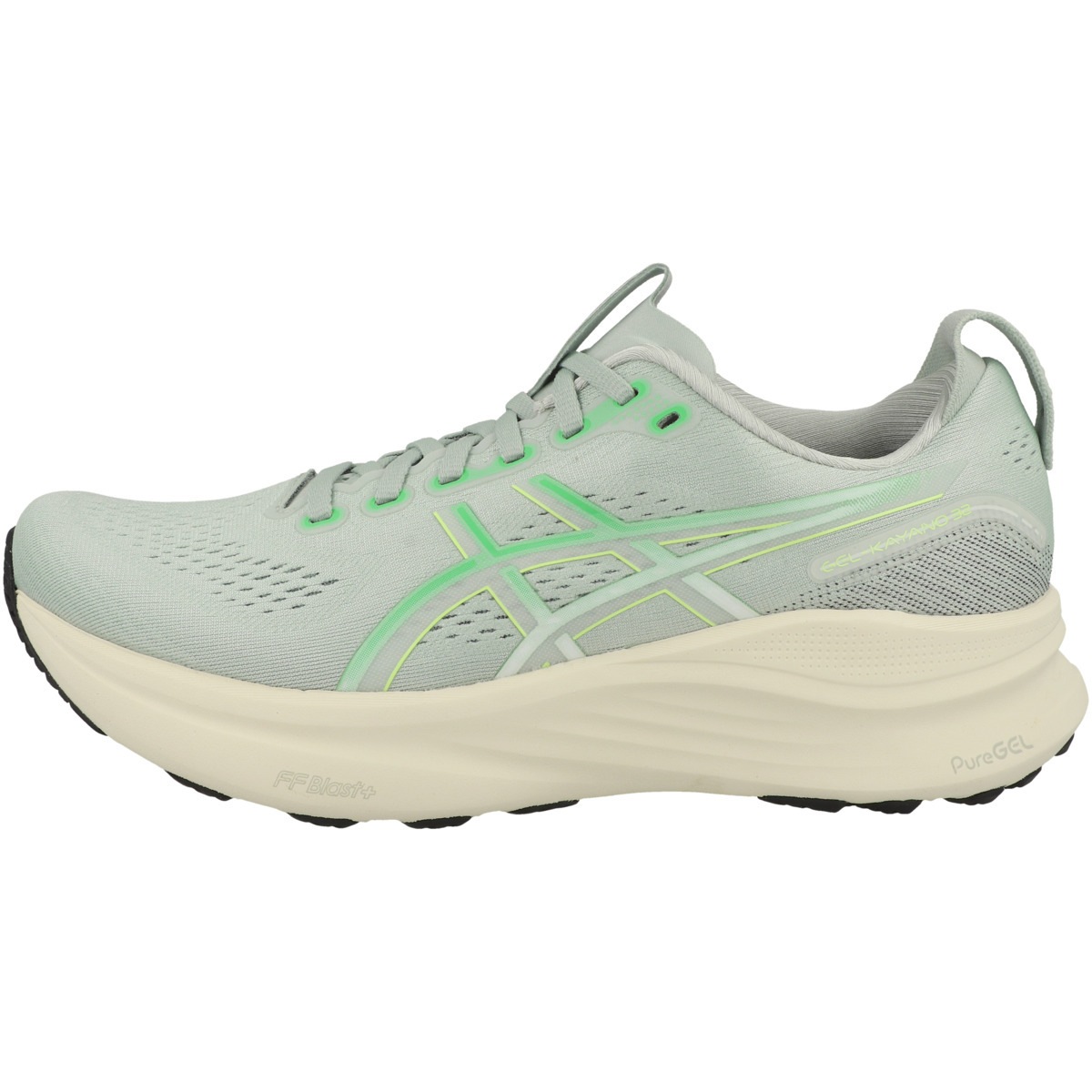 "Laufschuh ASICS ""Asics Gel-Kayano 32 Laufschuhe Herren Schuhe"", Herren, Gr. 41,5, hellgruen, Textil, Schuhe Laufschuh, Zuglasche an der Ferse"