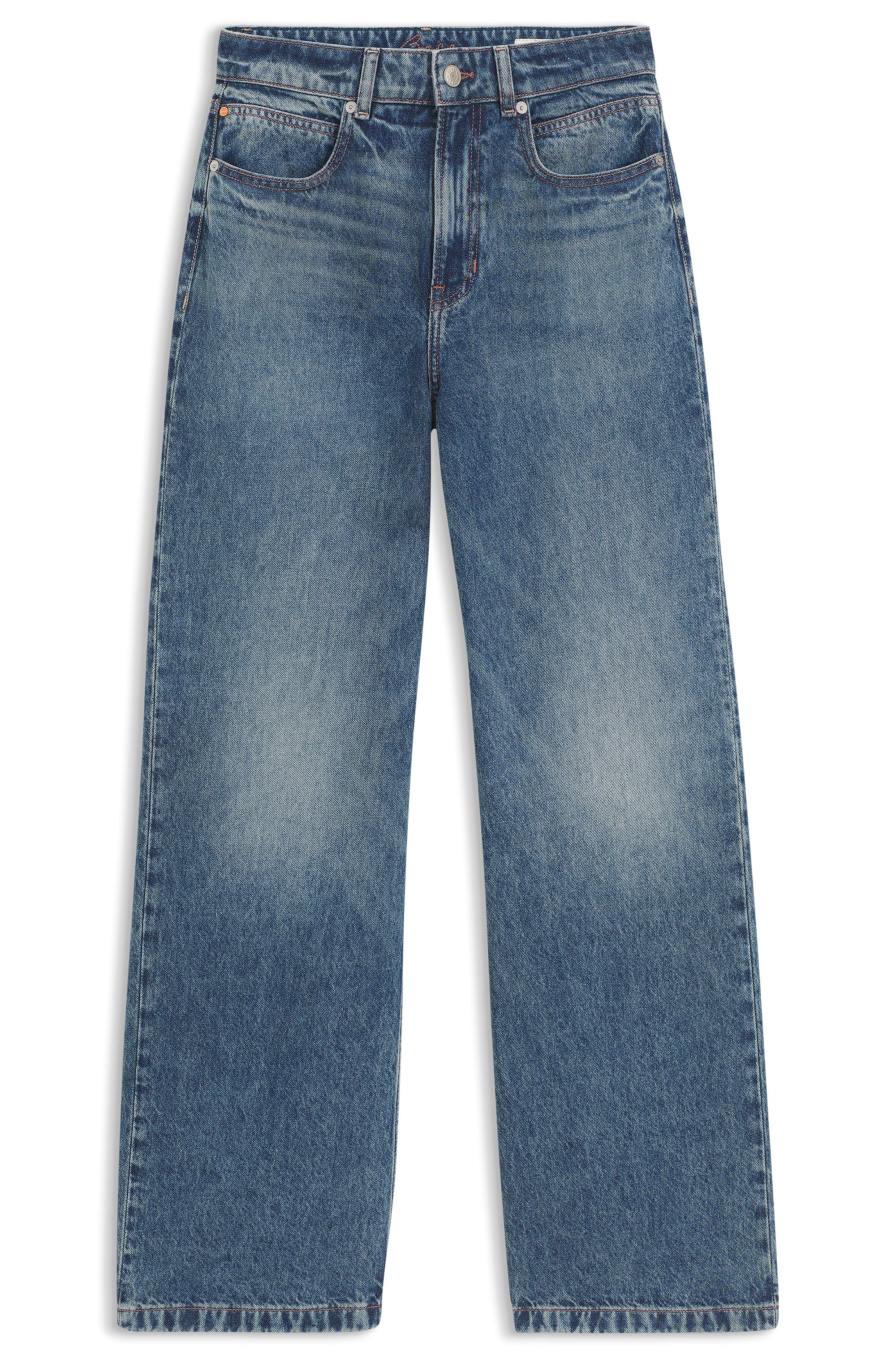 BOSS ORANGE High-waist-Jeans »MARLENE HR 16.0 Premium Damenmode« aus Raddis®-Baumwolle, Wide Leg
